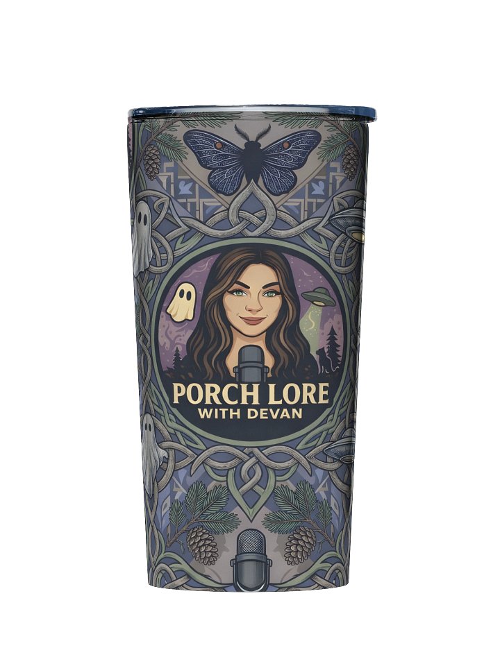 PORCH LORE DEVAN PERIWINKLE MOTH TUMBLER product image (1)