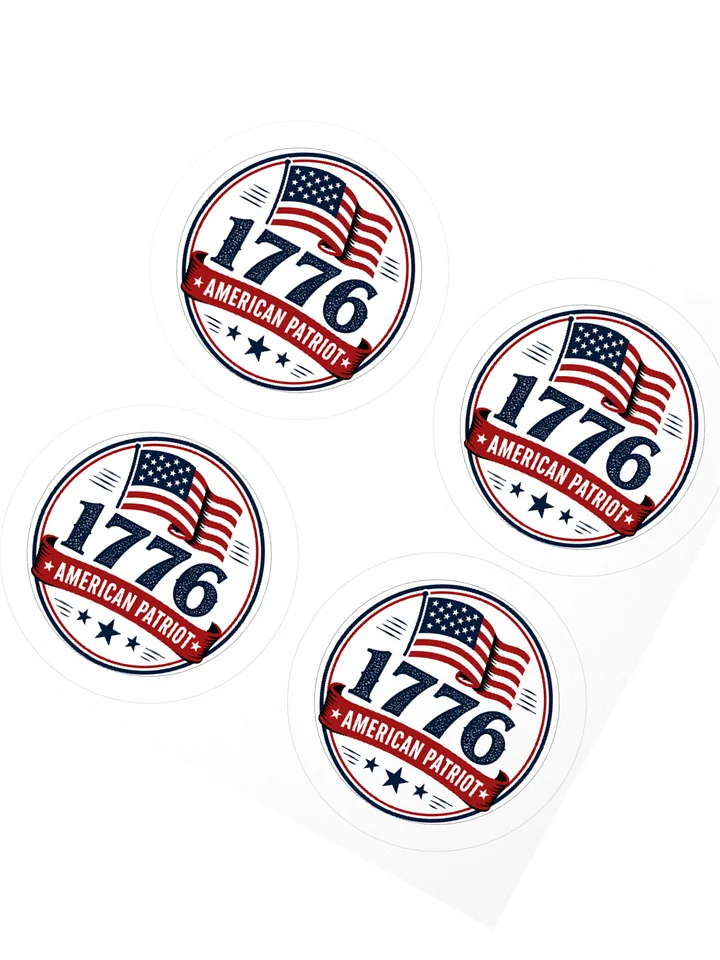 White 1776 American Patriot Stickers product image (2)
