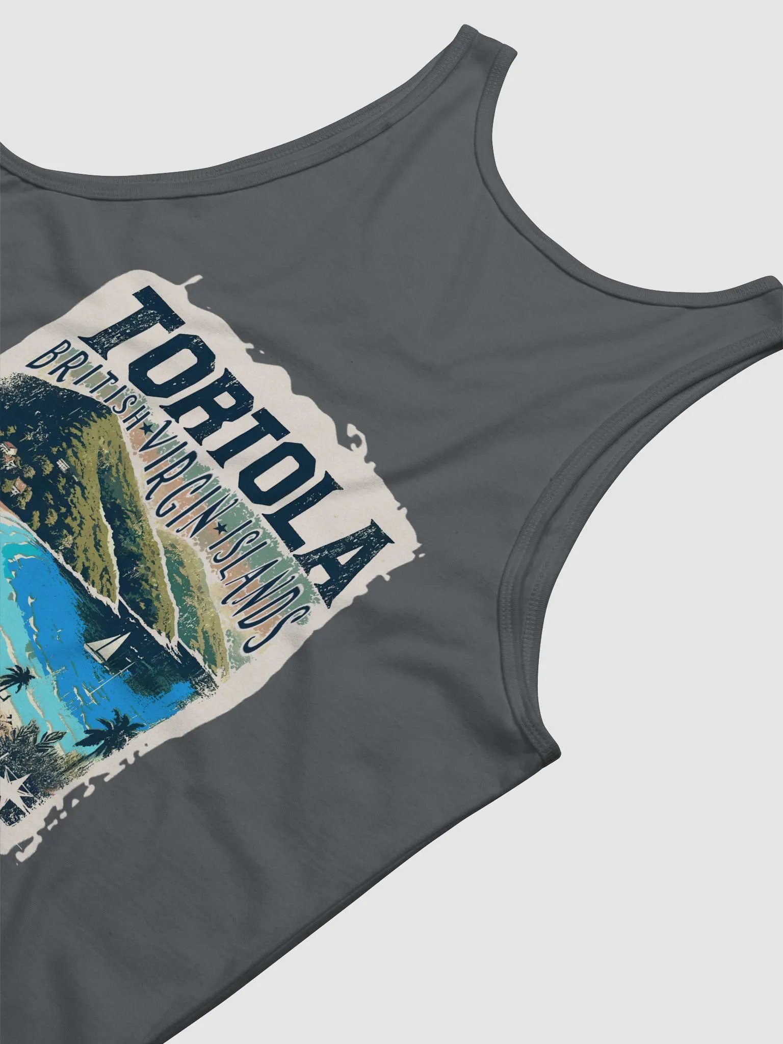 TORTOLA BRITISH VIRGIN ISLANDS TANK TOP, SMALL PRINT FRONT, LARGE PRINT BACK product image (7)