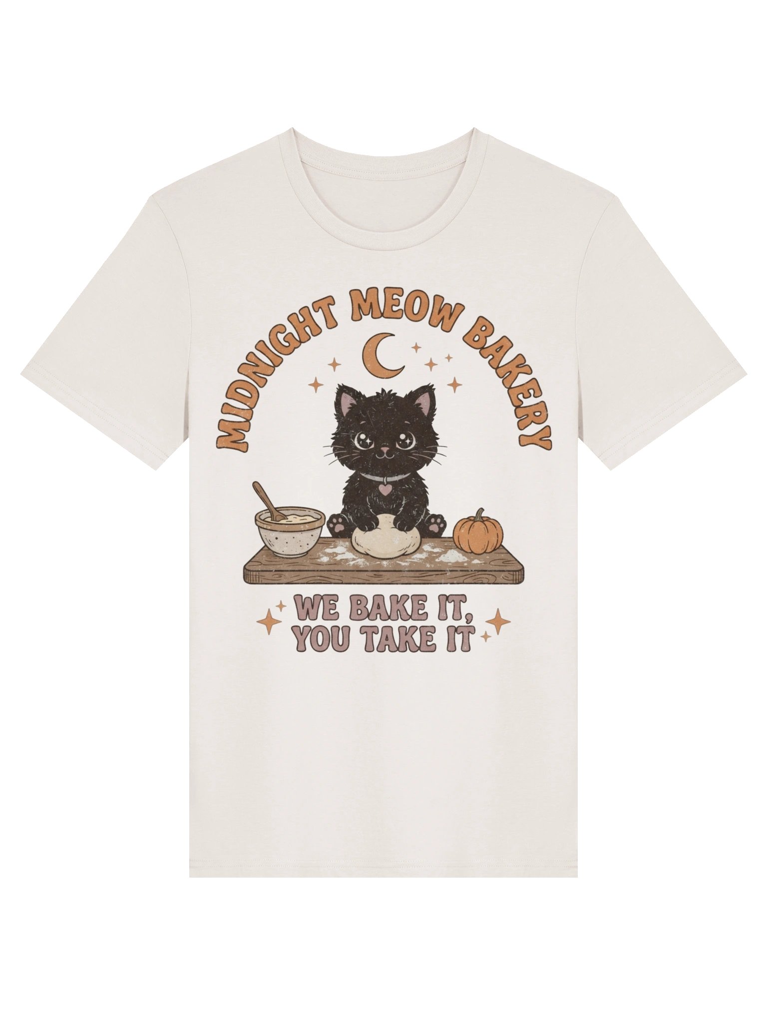 Midnight Meow Bakery Vintage Black Cat T-Shirt product image (2)