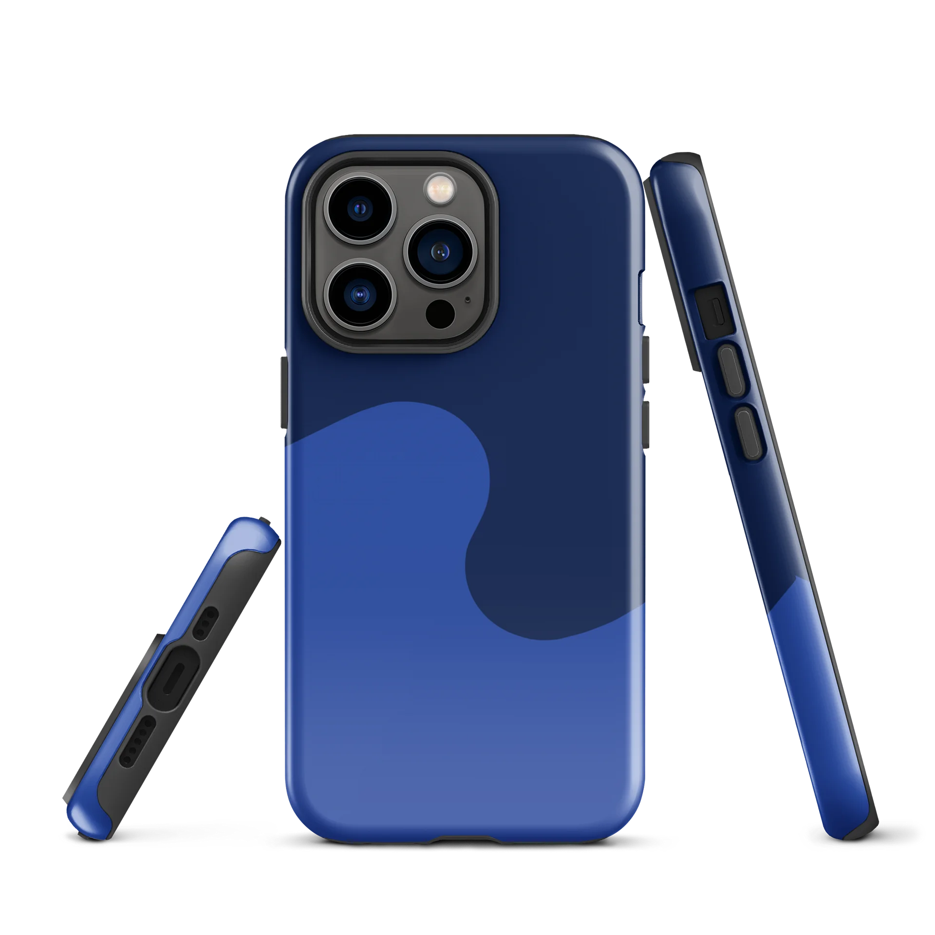 Deep Sea Blue Minimal Wave iPhone Case product image (2)