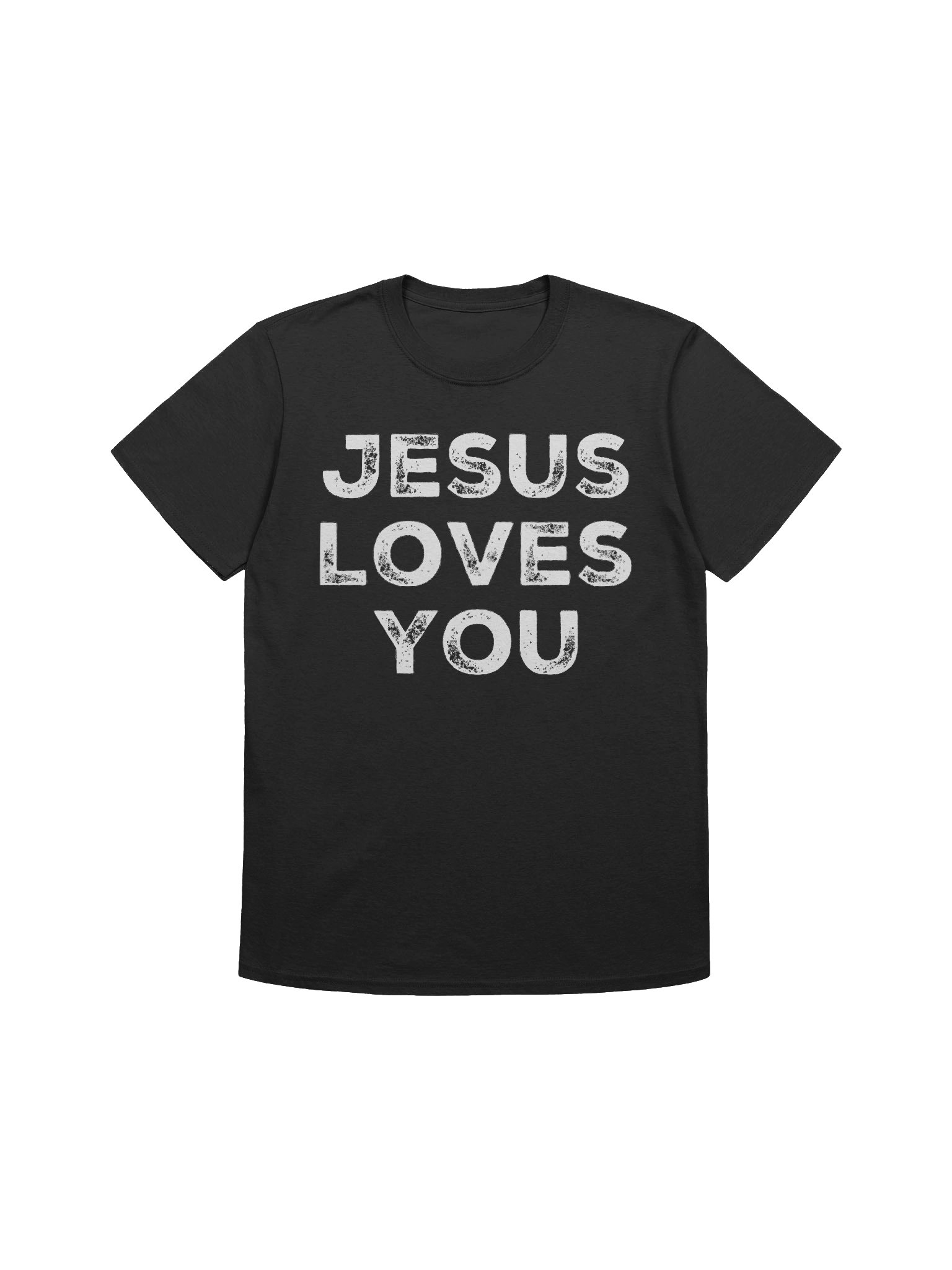 Christian Shirt Black Jesus Loves You product image (3)