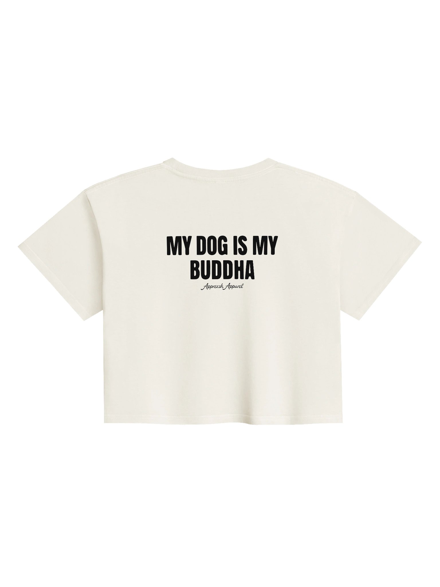 My Dog is My Buddha Crop Top Vintage White product image (3)