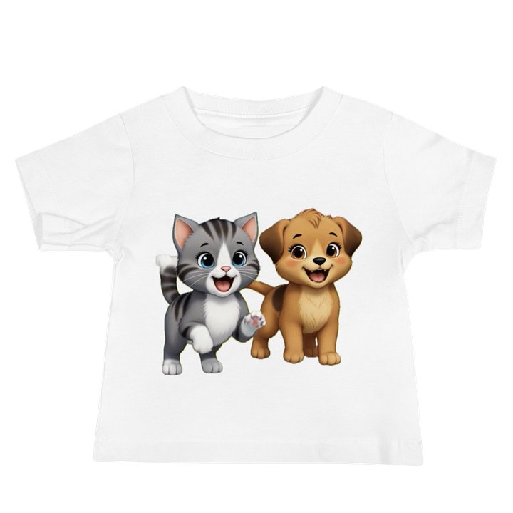 Cute Kitten and Puppy Baby Tee product image (2)