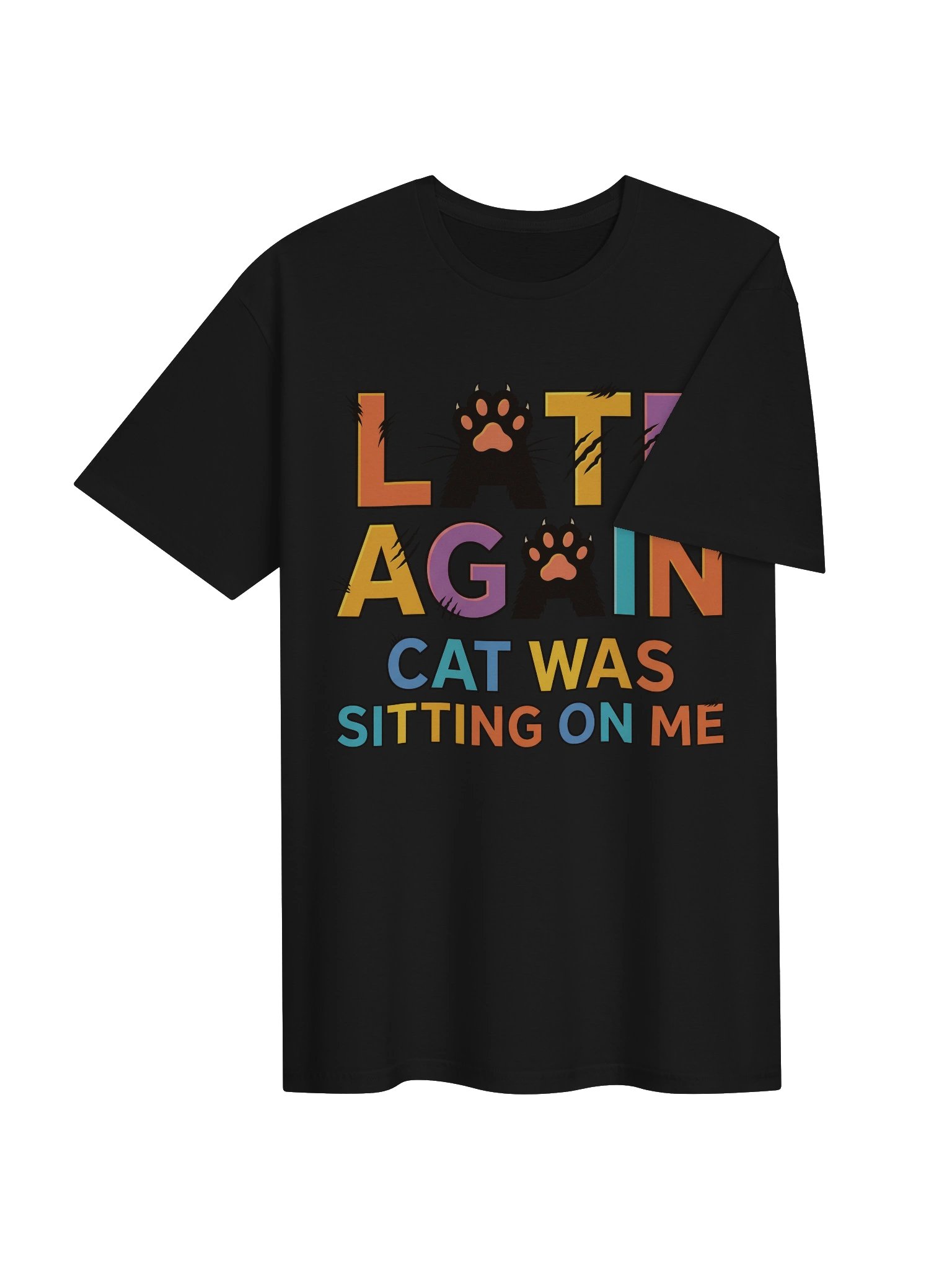 Late Again Cat T-Shirt product image (34)