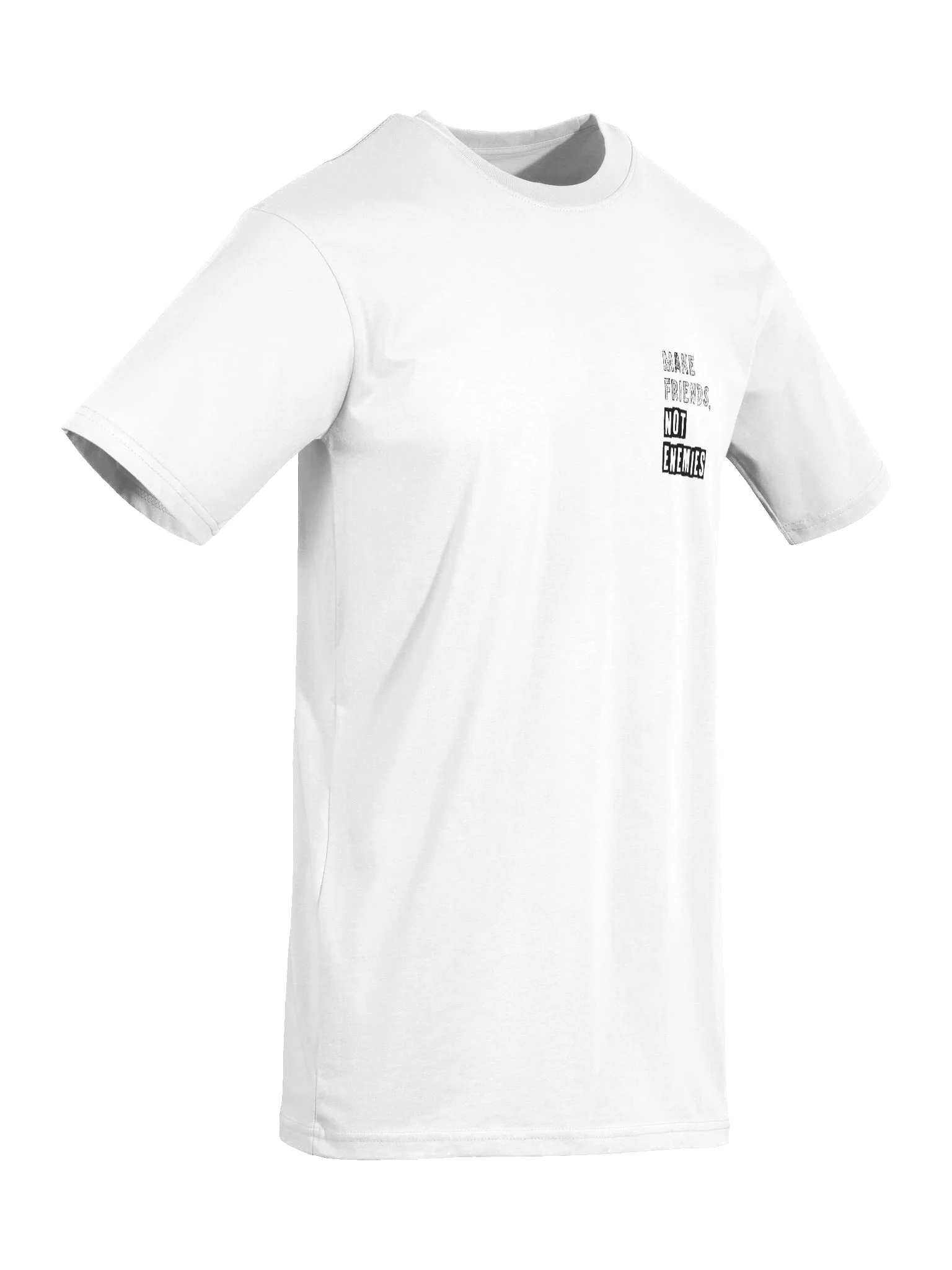 Make Friends Not Enemies White Tee product image (10)