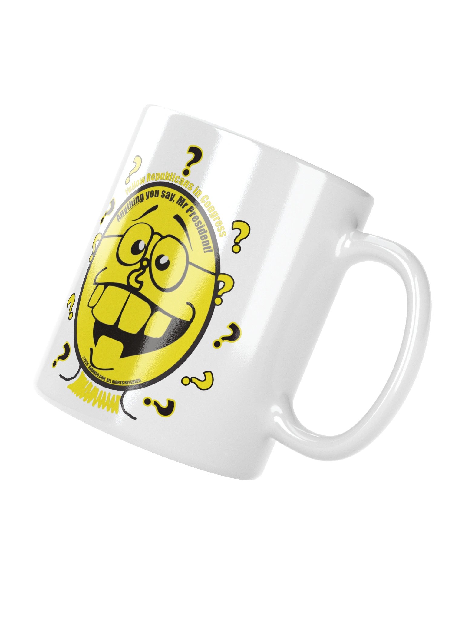 High Quality Political Mug Says: Yellow Republicans in Congress: Anything You Say Mr President! product image (12)