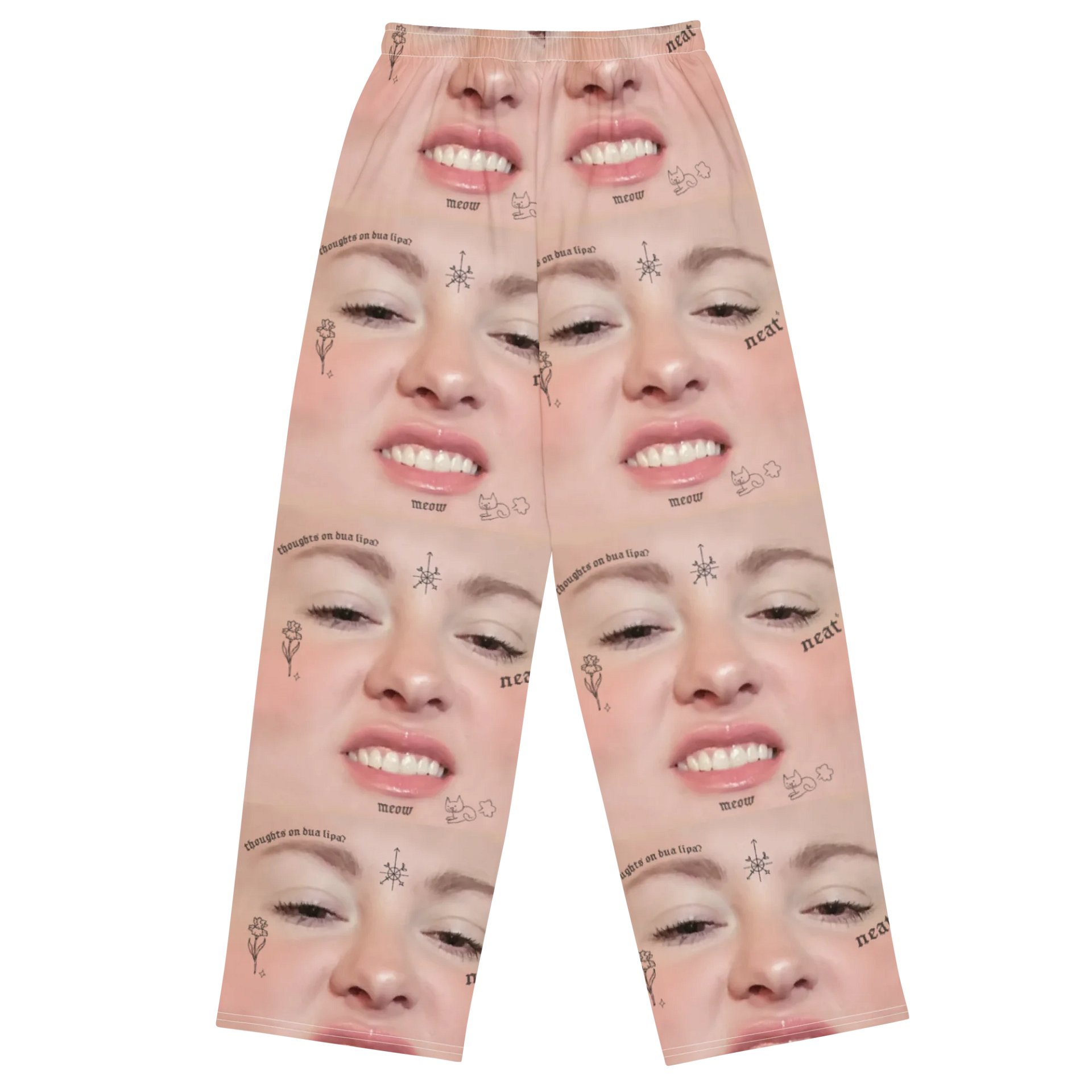 Ruble's Inked Neat Pantaloons | NEAT Merch Wide Leg Pants product image (4)