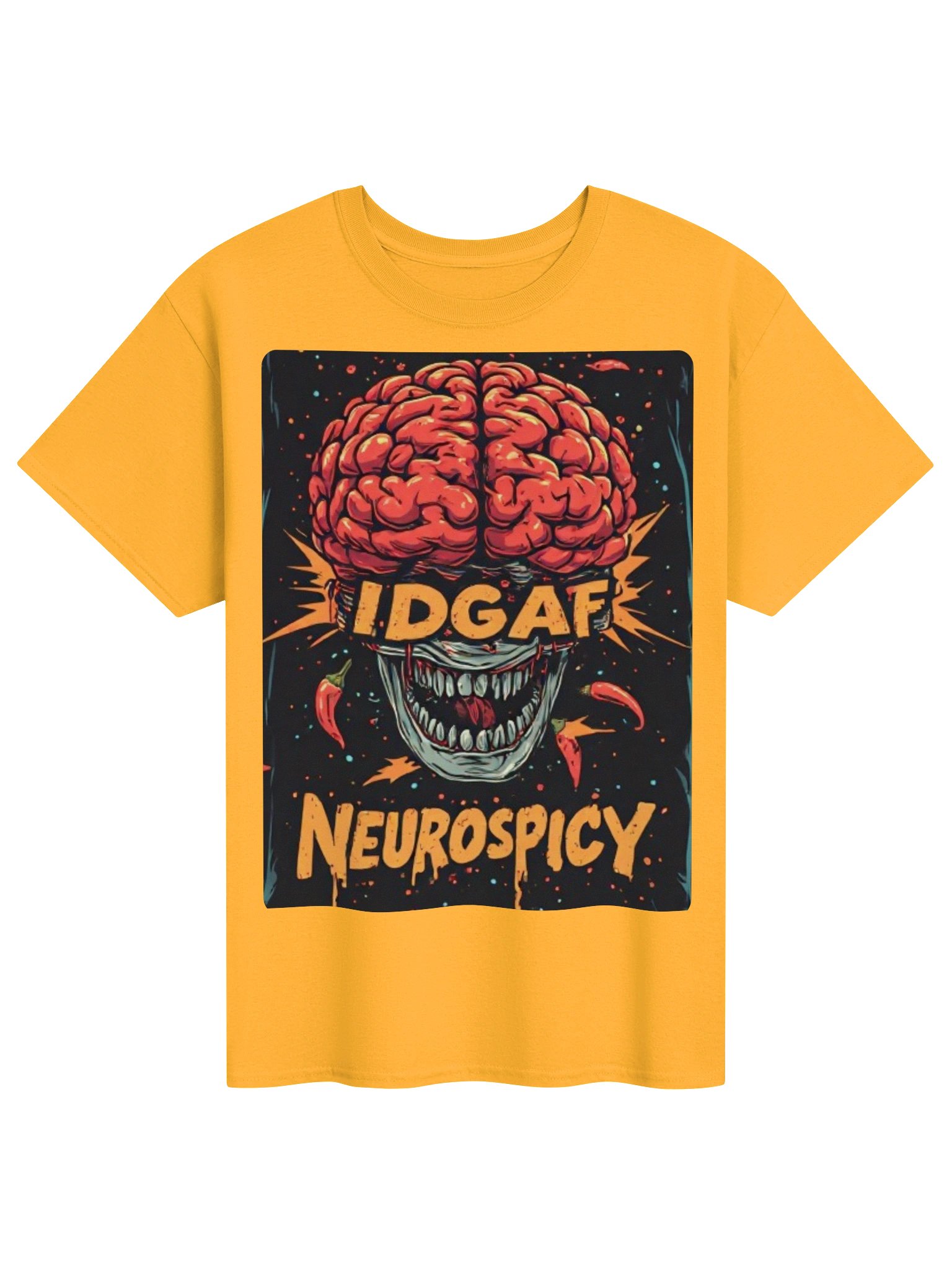 IDGAF Neurospicy Chili Brain Tee product image (5)