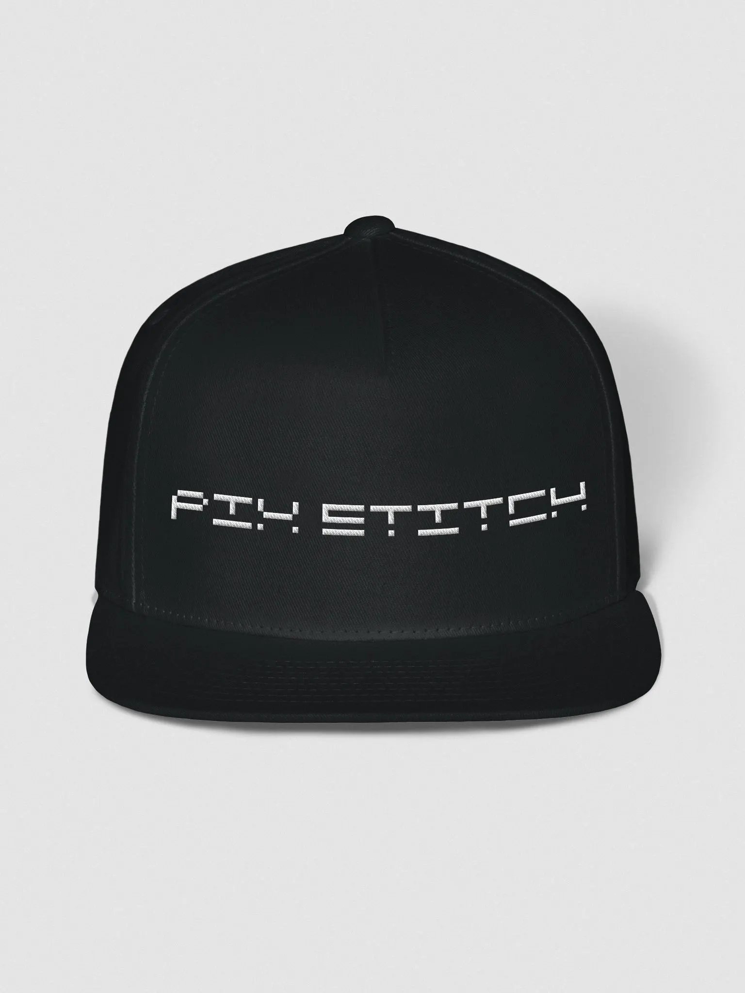 Pix Stitch White Flat Snapback Cap product image (3)