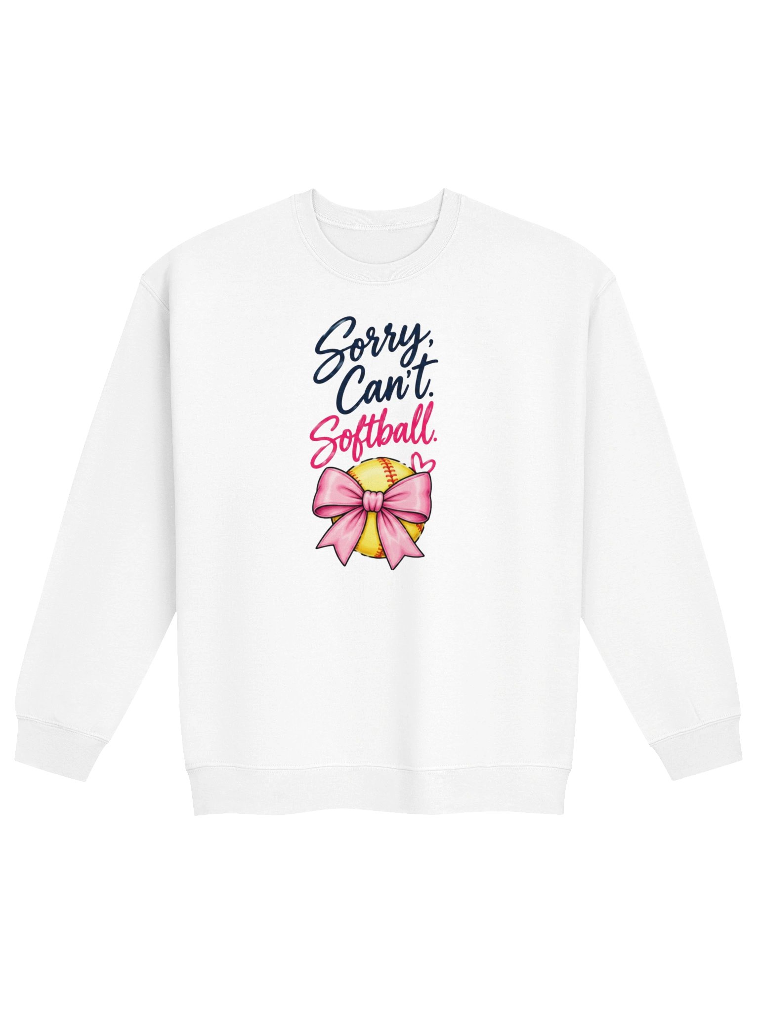 Sorry. Can't. Softball. Sweatshirt | Funny Softball Mom Crewneck product image (2)