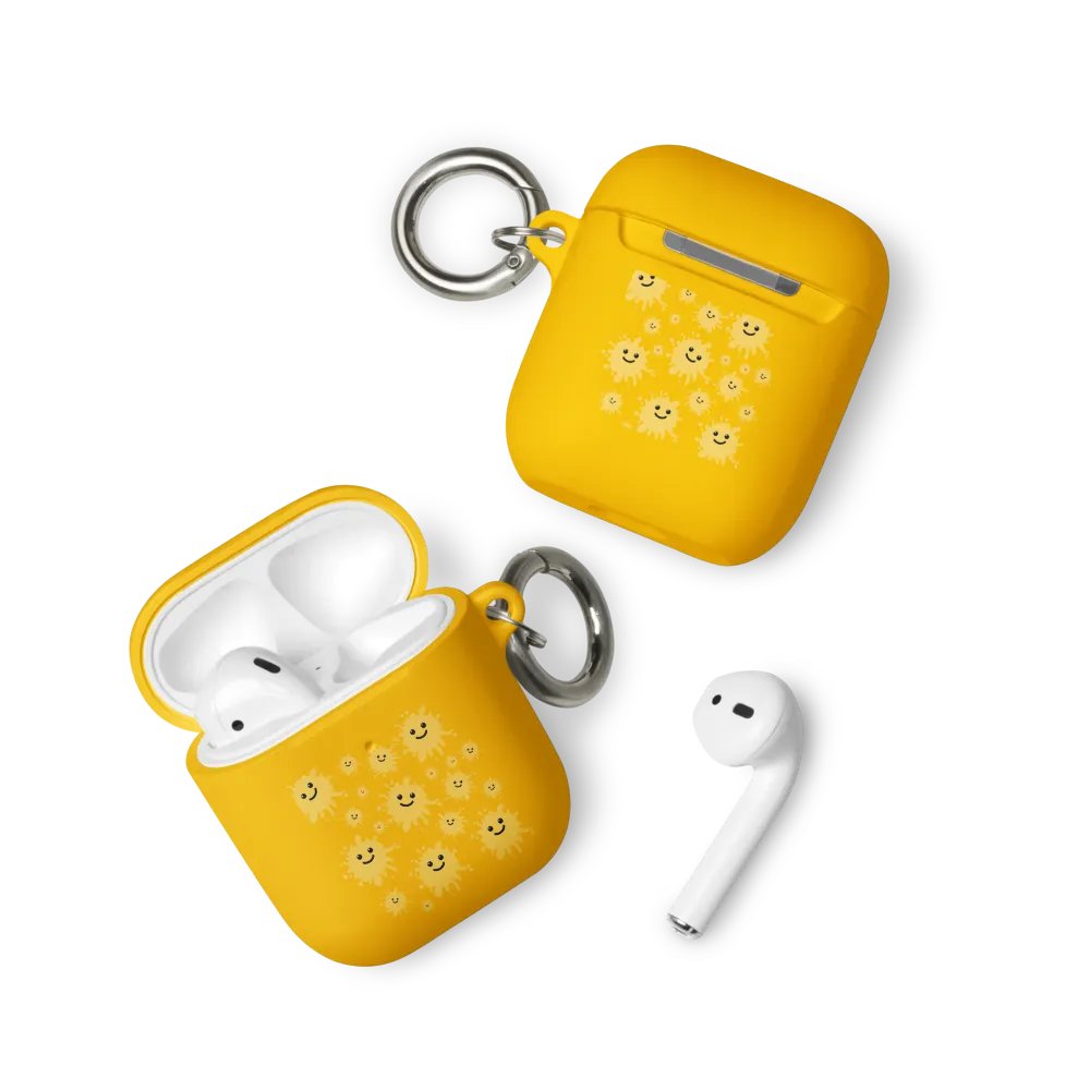 Yellow Printed Air Pod Cases product image (1)
