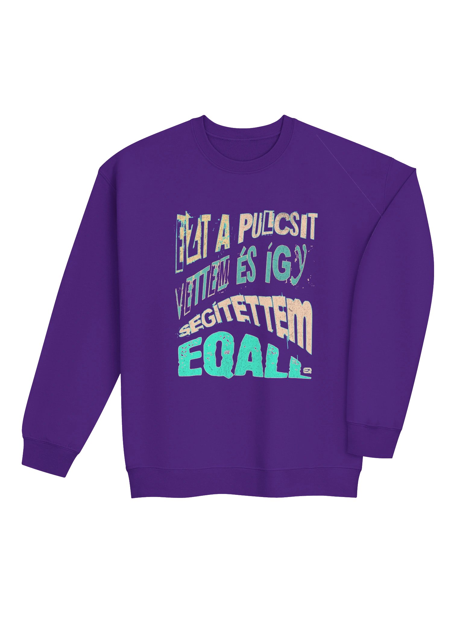 Ez a pulcsit vettem és így segítettem! Unisex Gildan Pulover_EQALL.hu® Essentials_Türkisz / Bézs product image (12)