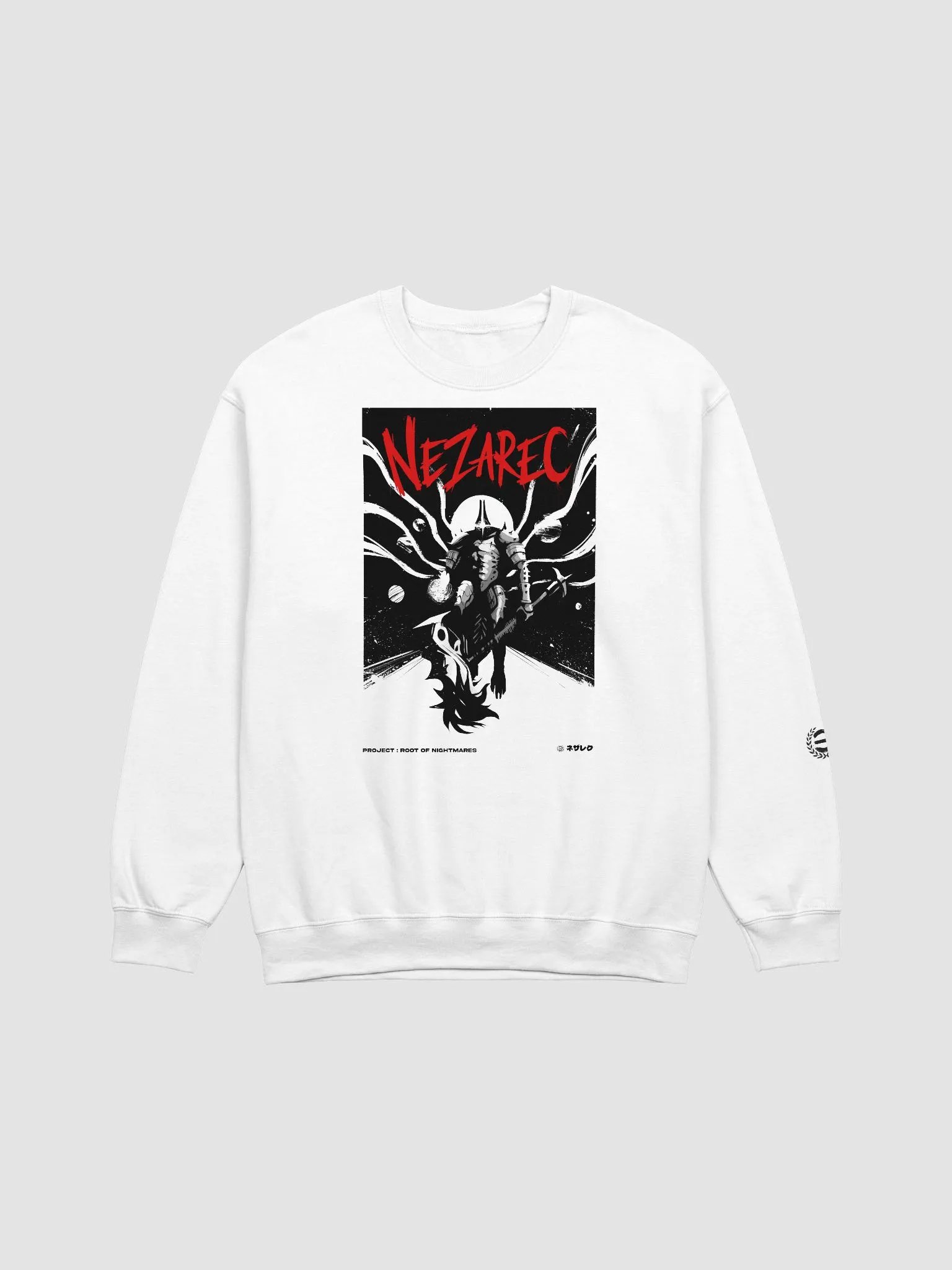 Crewneck[White/Red] Nezarec Final God of Pain product image (1)