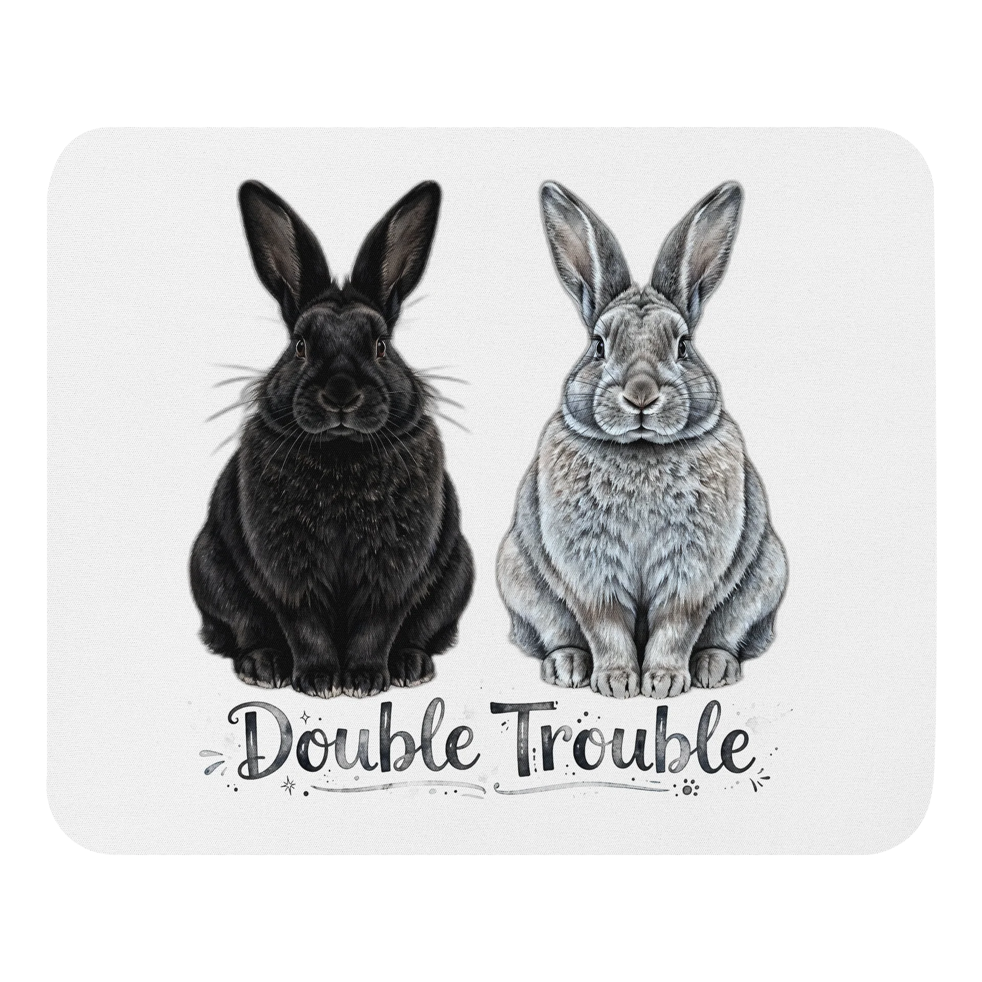 Double Trouble Rabbits Mouse Pad product image (1)
