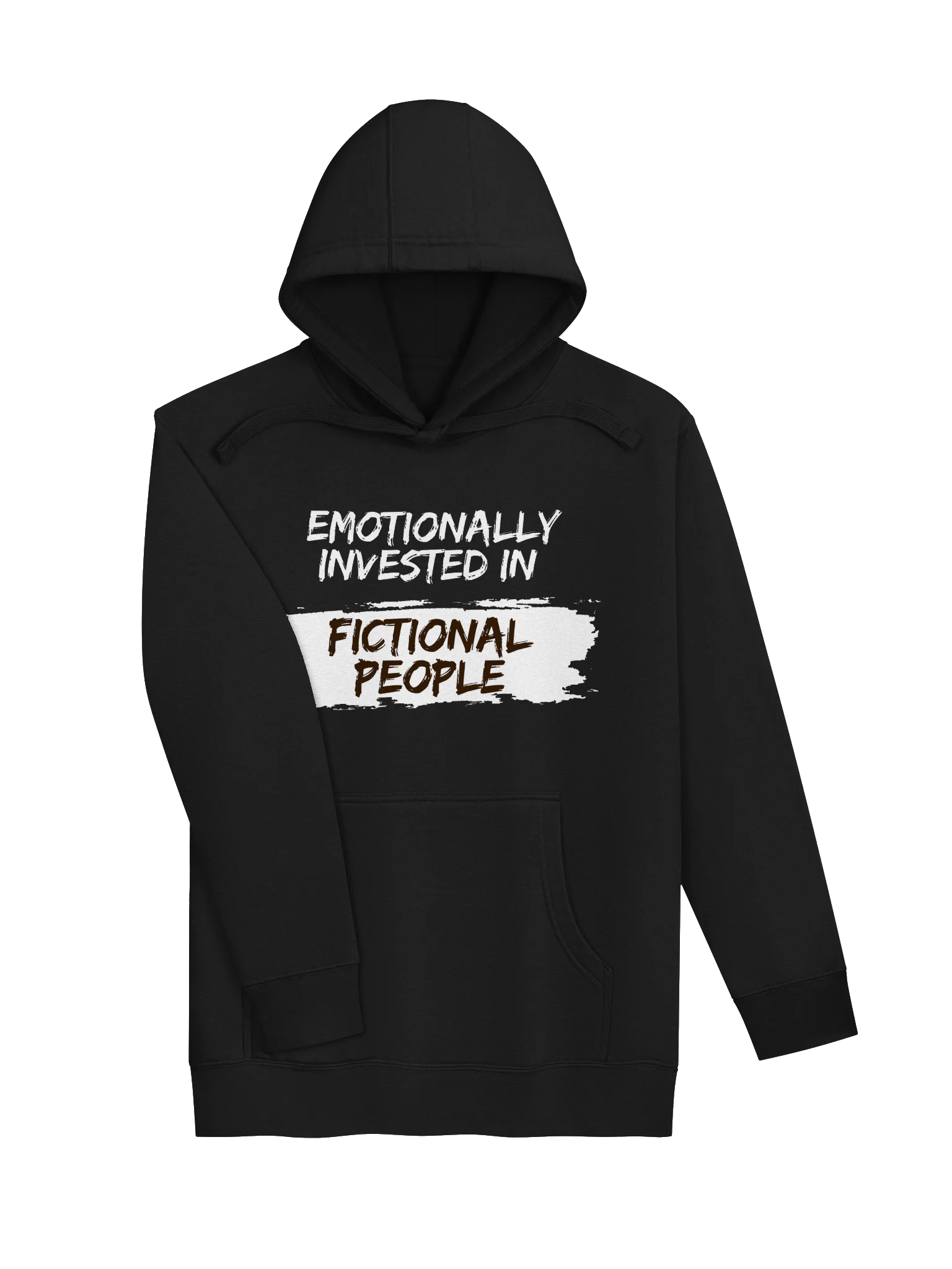 Emotionally Invested in Fictional People - Black Hoodie product image (3)