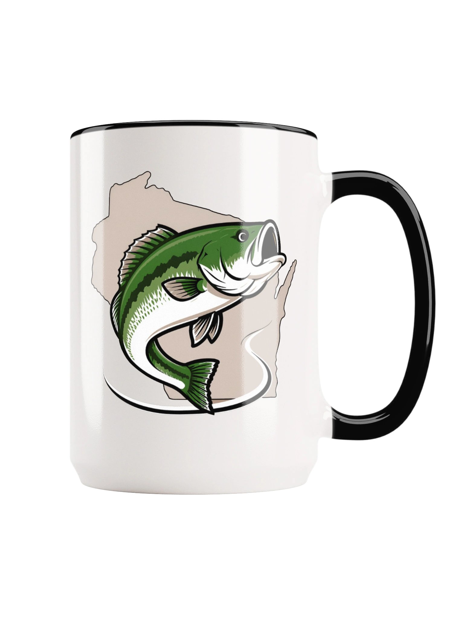 Fishing Southern Wisconsin Ceramic Mug with Color Inside product image (1)