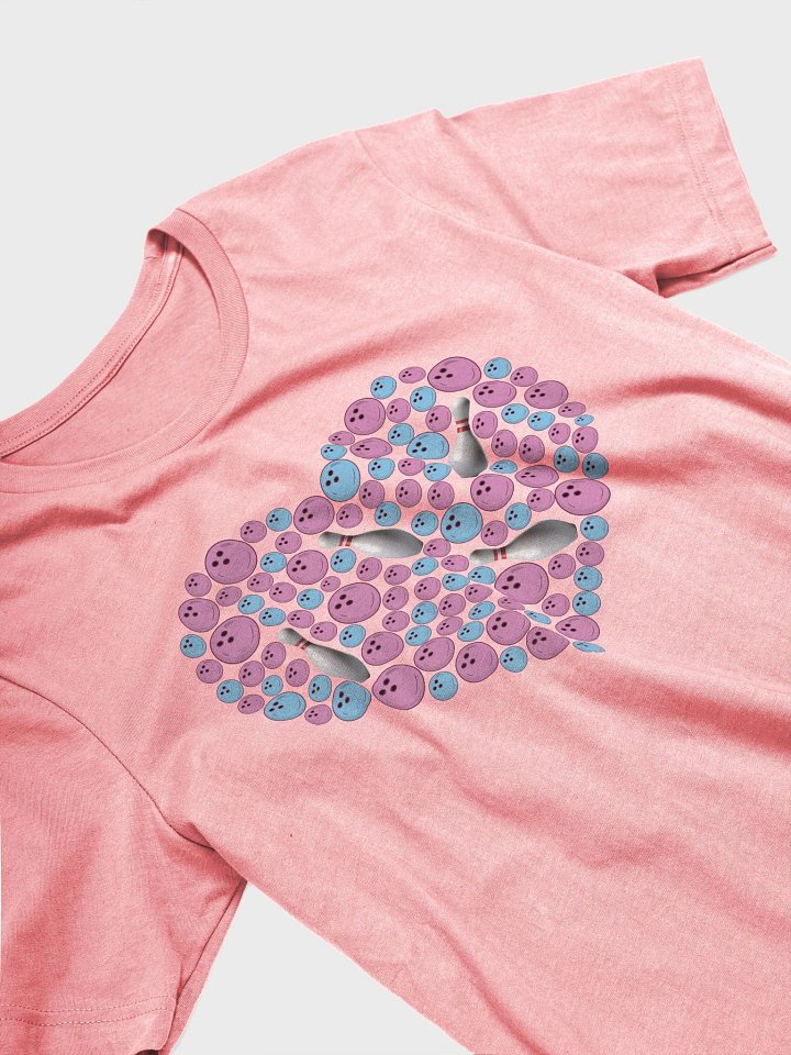 Pure Heart Bowling Pink And Blue Ball T-Shirt product image (2)