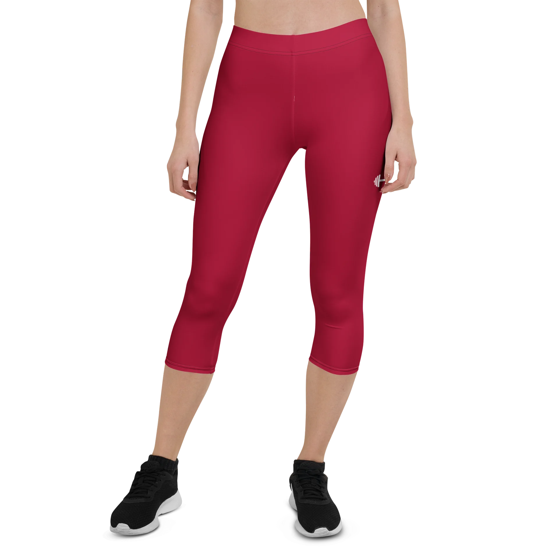 His House Womens Performance Crop Leggings - Red product image (1)