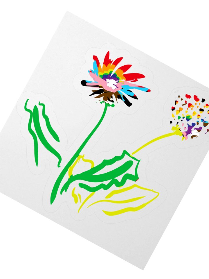 Progress Pride Flag Dandelions Sticker product image (2)