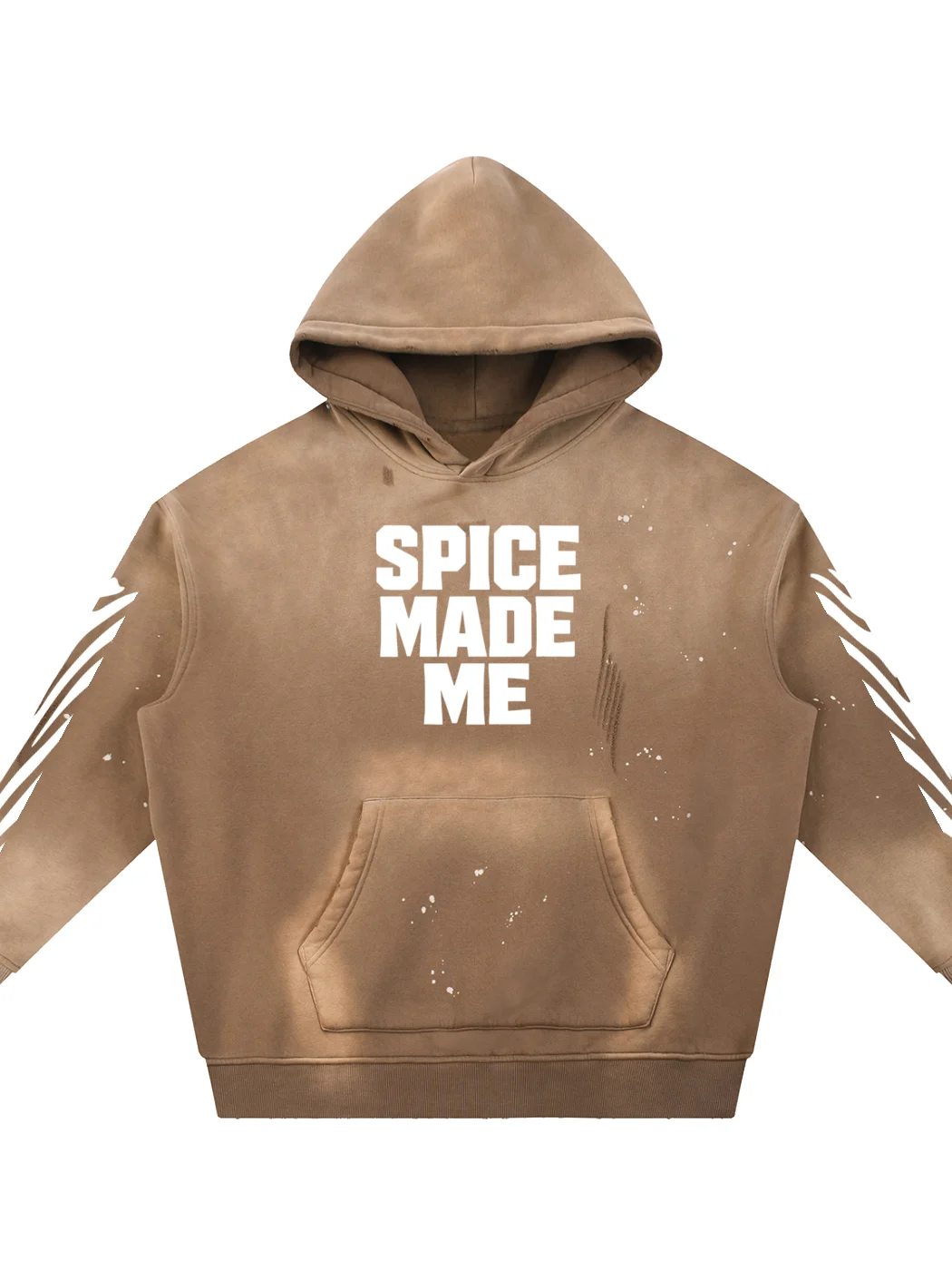 SPICE MADE ME Vintage Washed Frayed Fleece Hoodie product image (3)