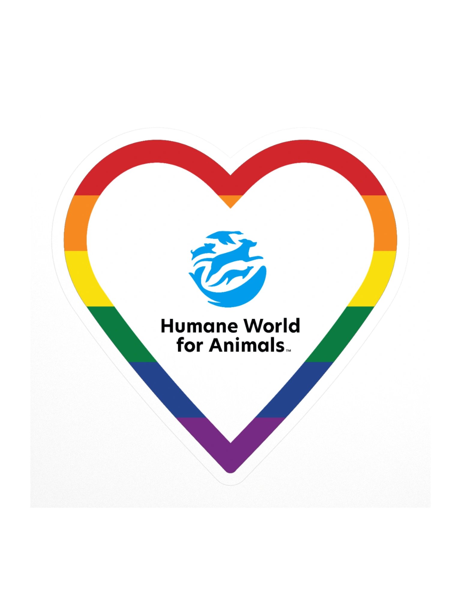 Rainbow heart logo - Sticker product image (2)