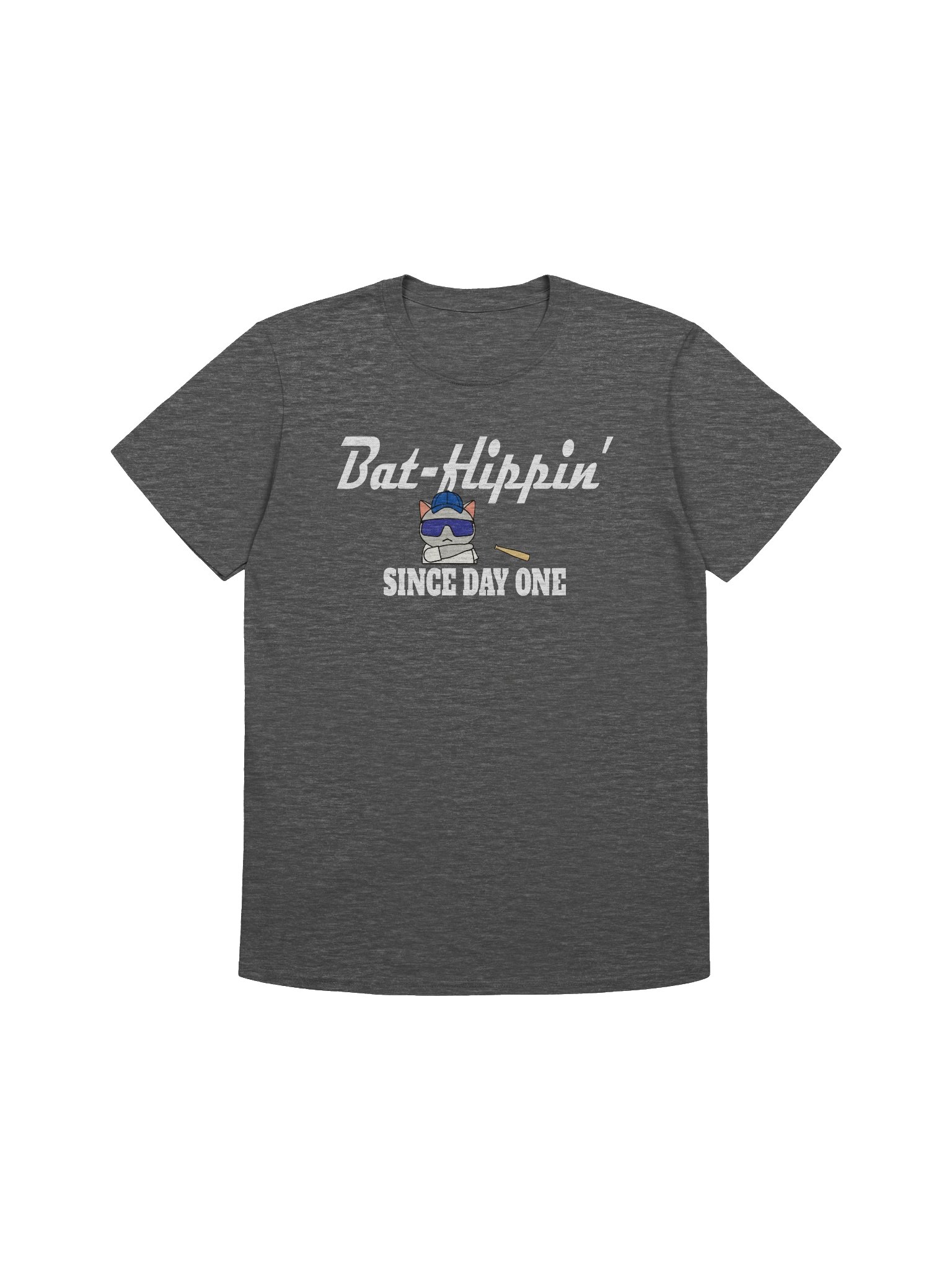 Baseball Cat (Bat-flippin' Since Day One) - Unisex Adult Super Soft Lightweight T-shirt product image (2)