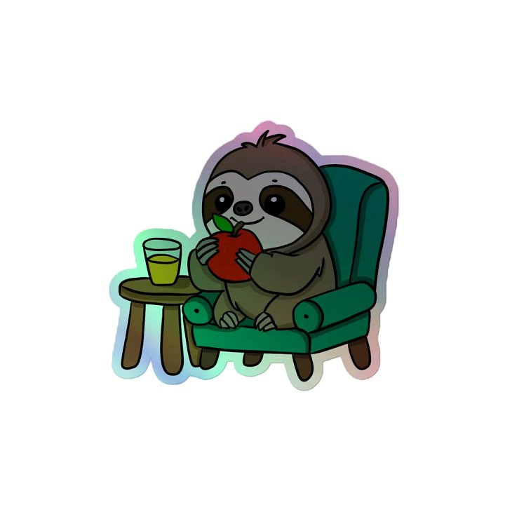 Holographic Sticker Sheet - Eating product image (2)