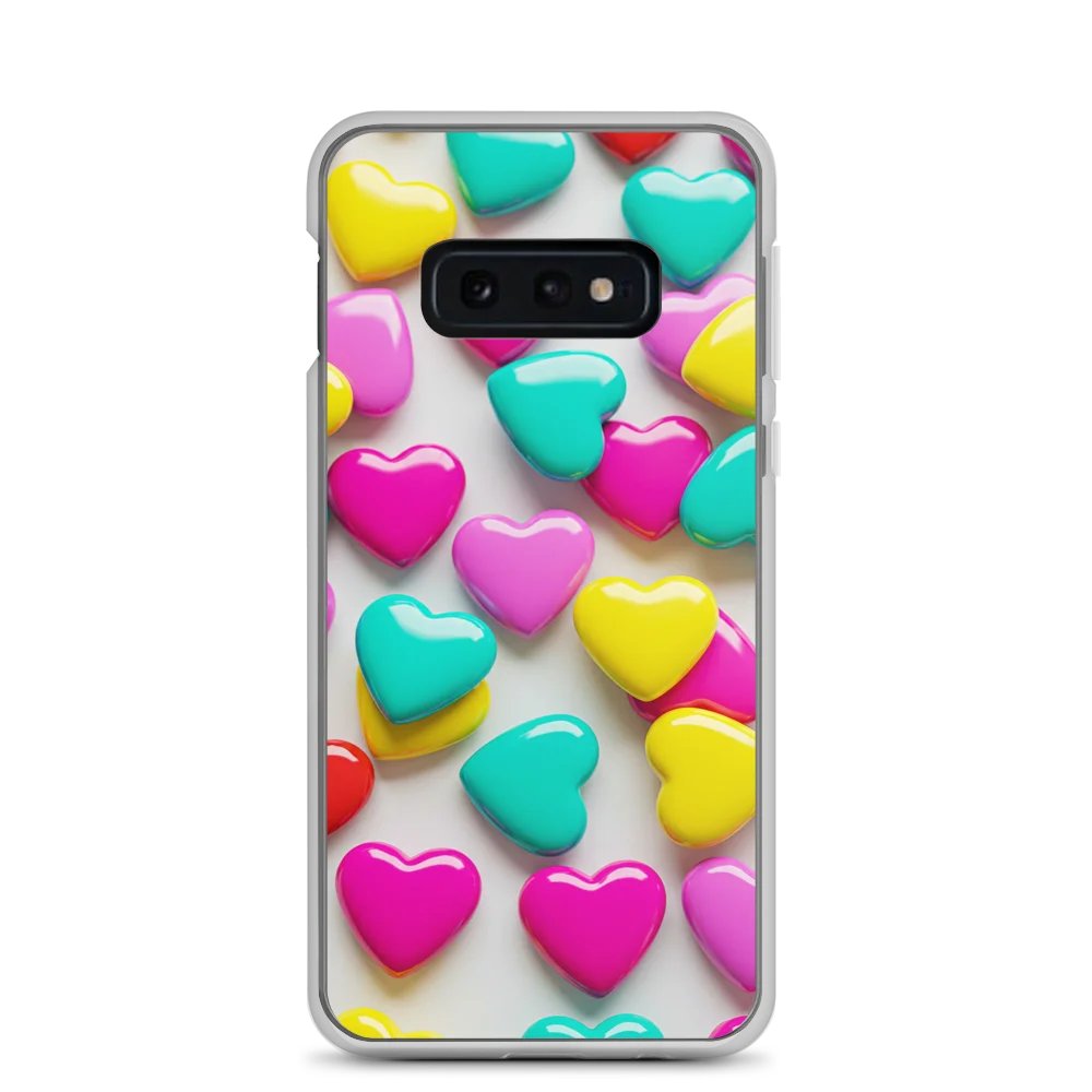 Scattered Colorful Hearts Clear Samsung® Case product image (1)