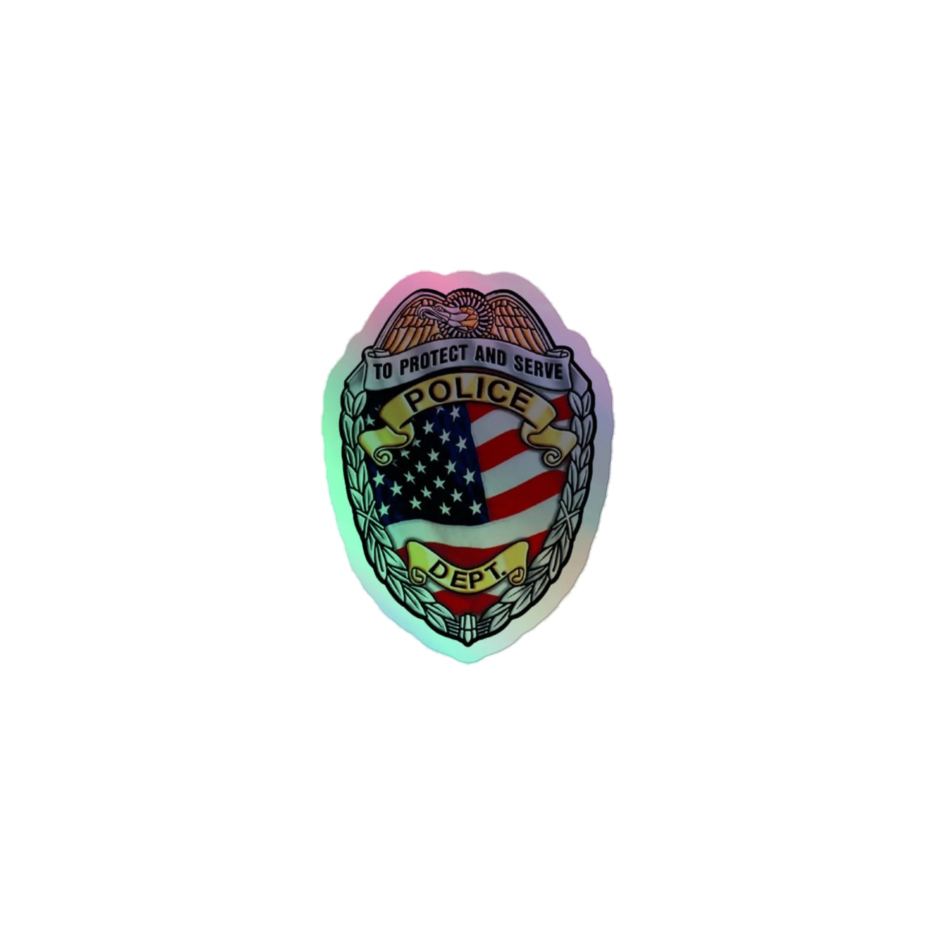 Protect and Serve Holographic Sticker Sheet product image (1)