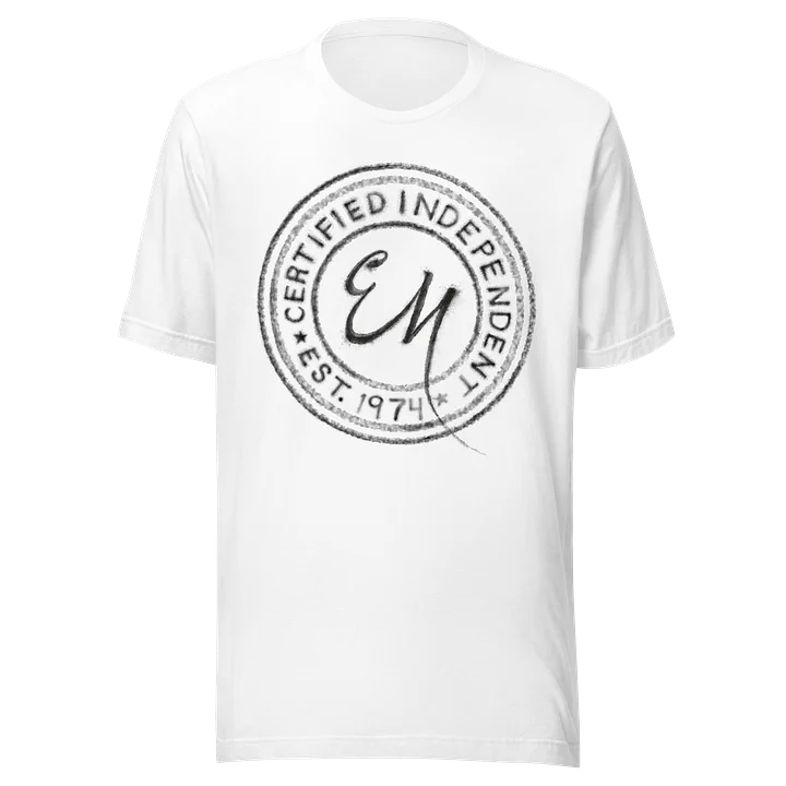 EM Certified Independent Stamp Logo T-Shirt product image (1)