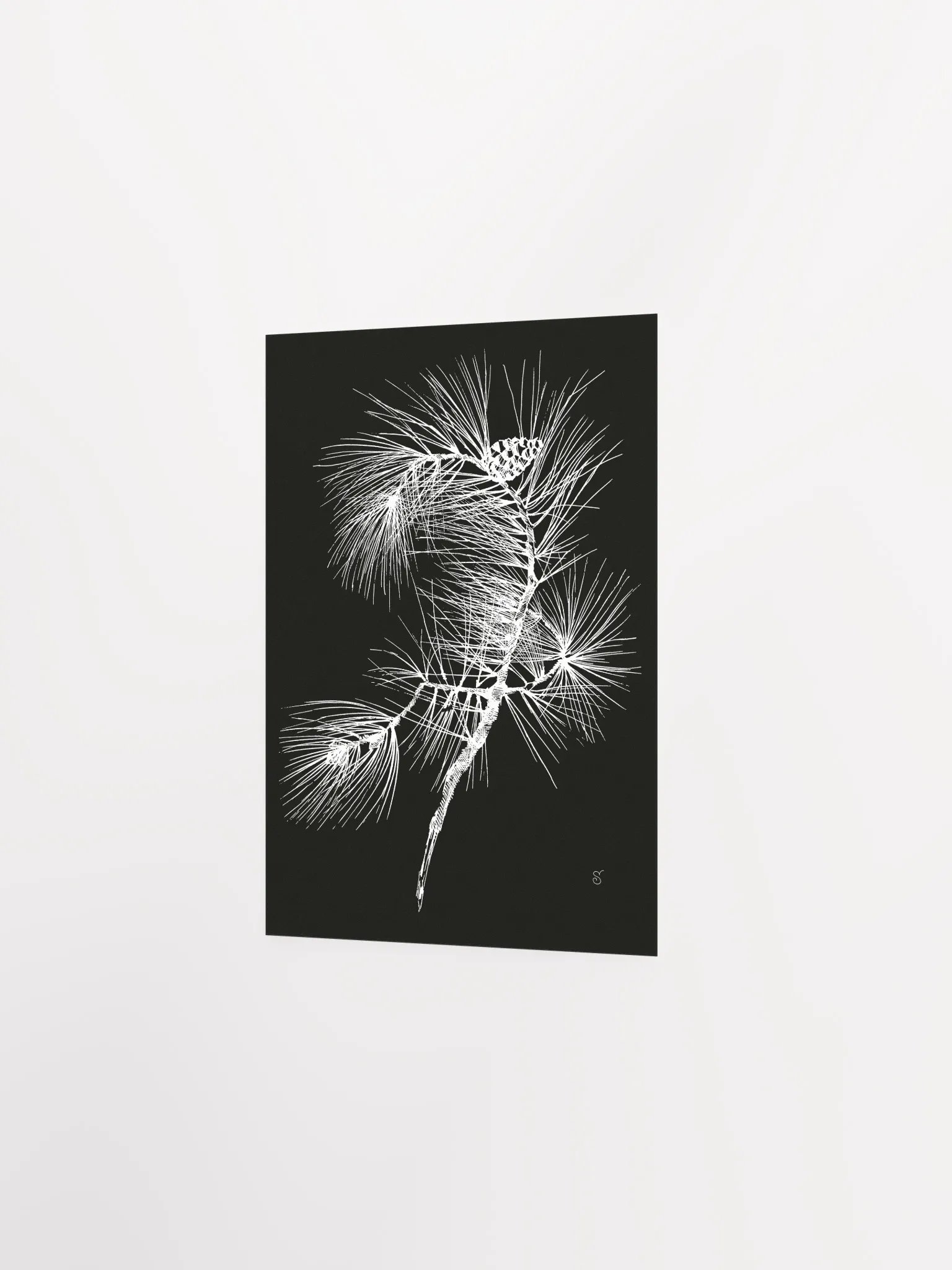 Whimsical Pine Branch Poster - Pine Branch Dark product image (2)