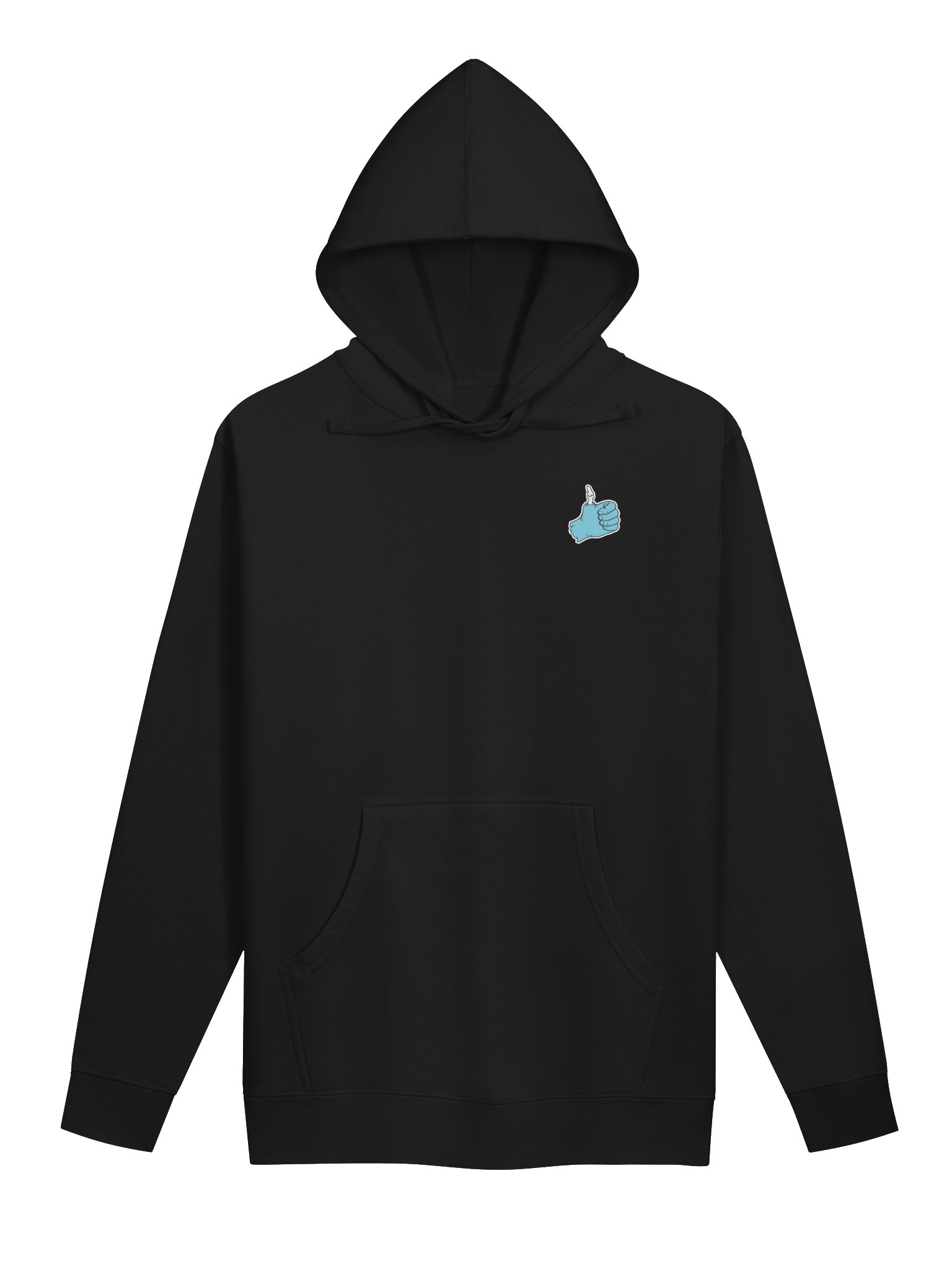 Blue Thumbs-Up Bass Thumb Hoodie product image (3)