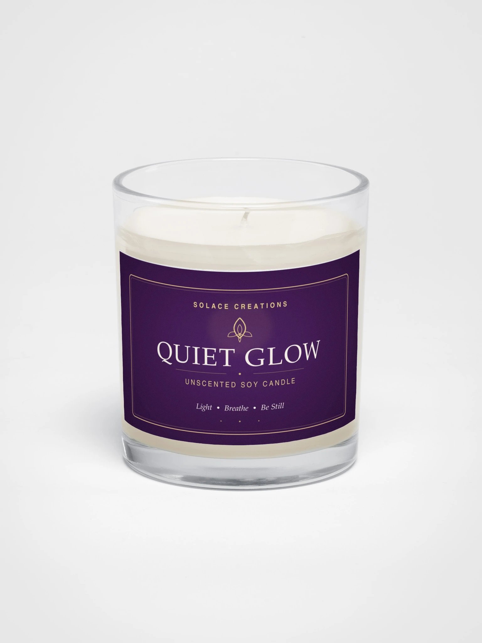 Quiet Glow Unscented Soy Candle product image (1)