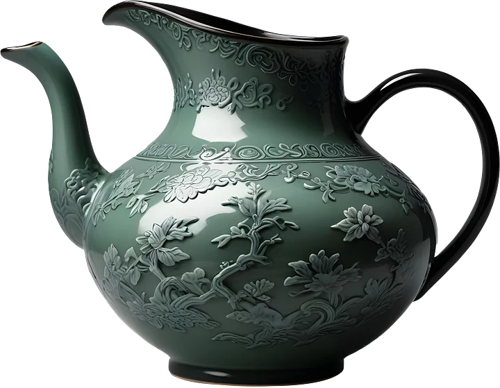 Chinese Art – Celadon Teapot for Refined Design Projects PNG product image (1)
