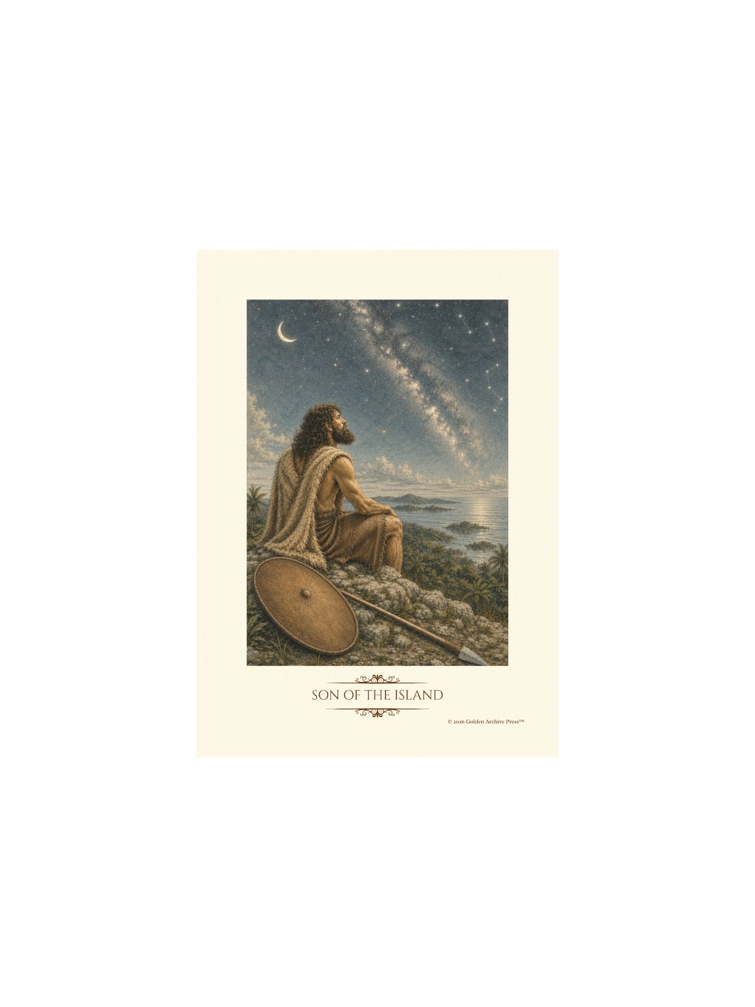 Son of the Island — Naturalist Art Print (Man and Stars) product image (1)