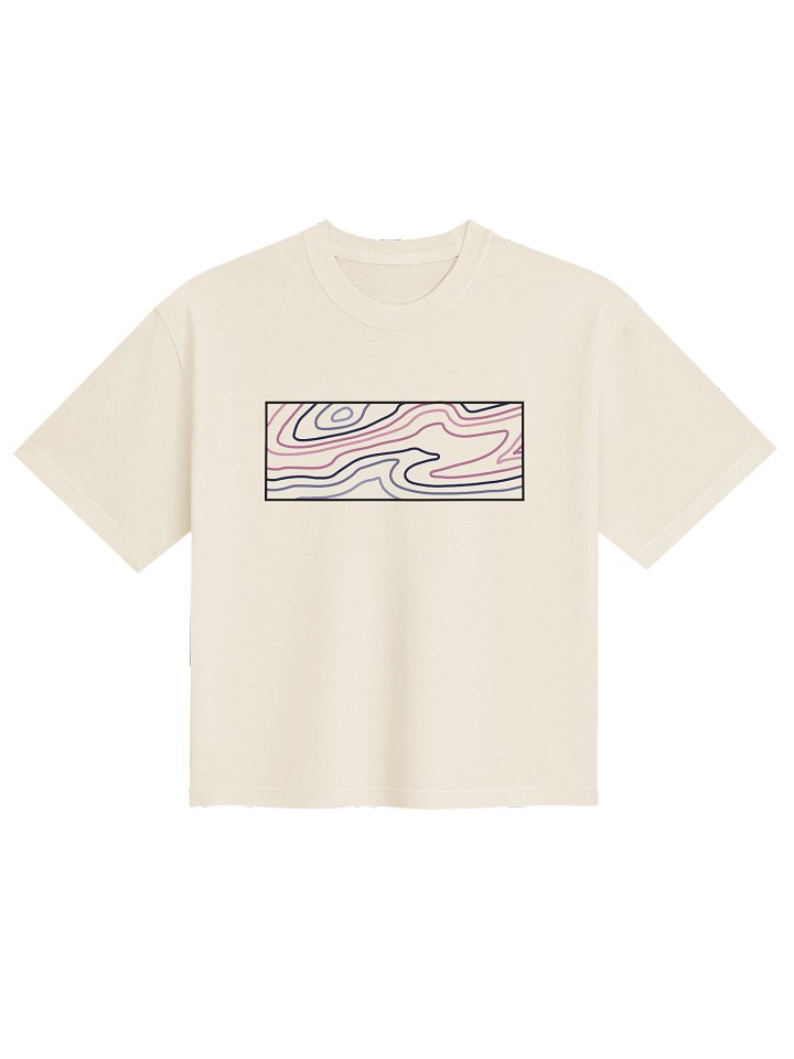 Omni topo map boxy tee White product image (1)
