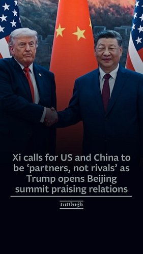 🇨🇳🇺🇸XiUS President Donald Trump and Chinese President Xi Jinping opened high-level talks in Beijing on Thursday (14 May), wit...