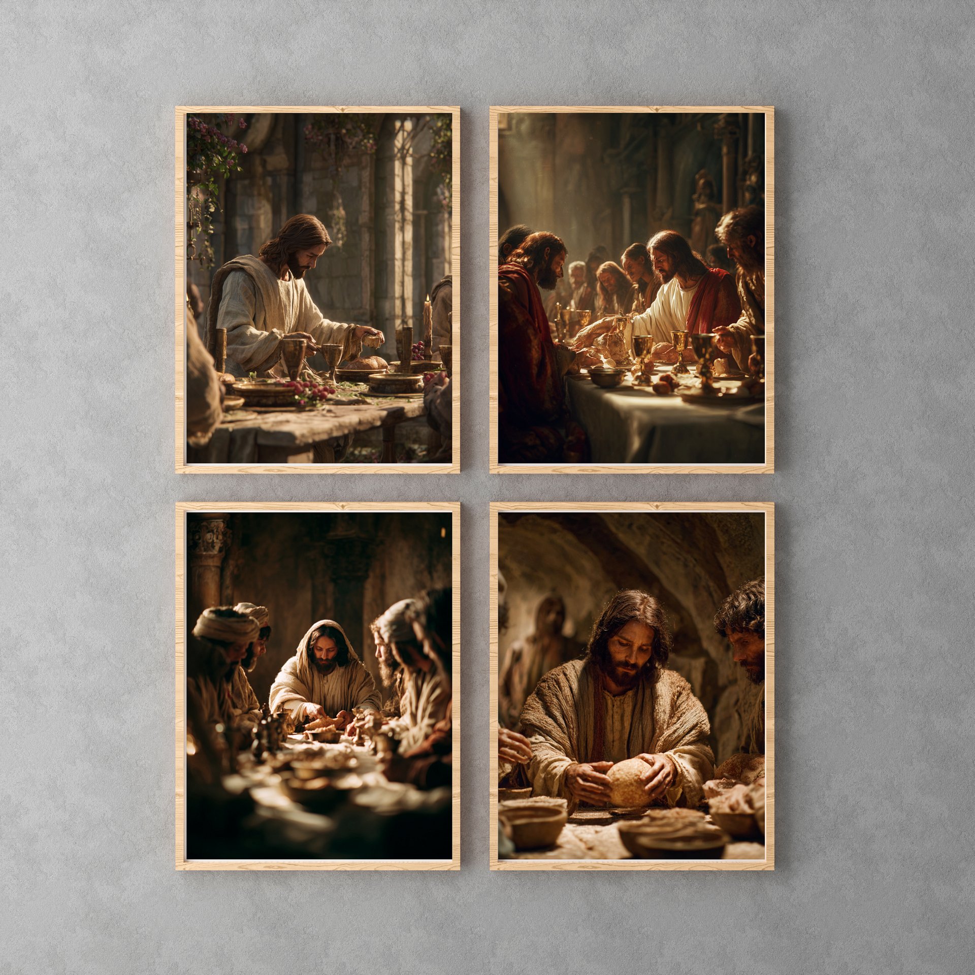 Last Supper Wall art Set| Modern Jesus Artwork |Digital Download | Christian Home Decor product image (3)