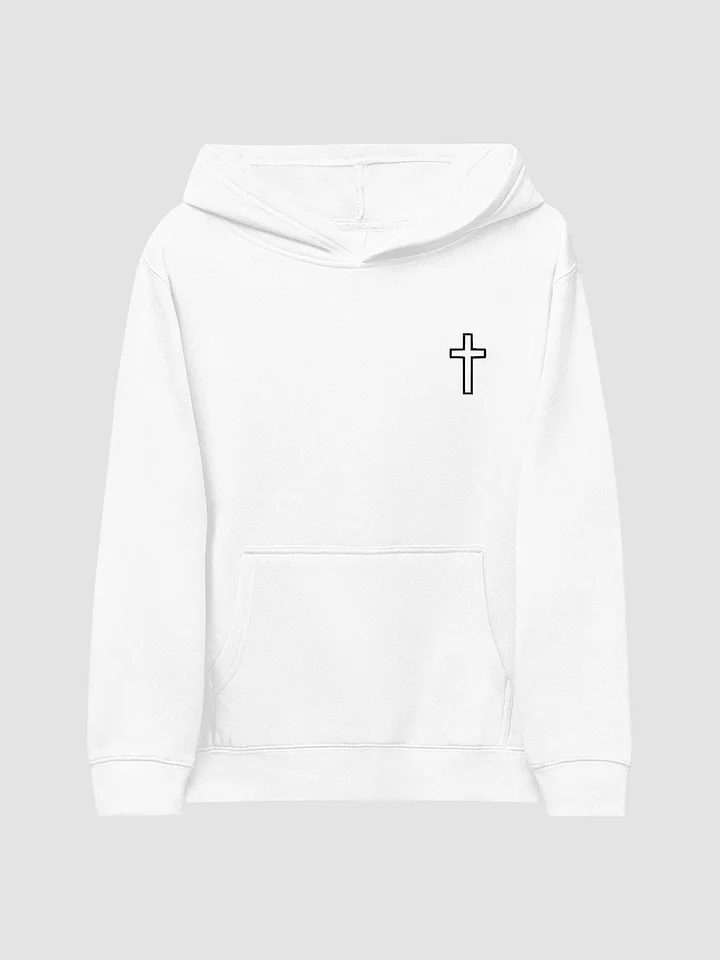 Youth White Cross Hoodie product image (2)