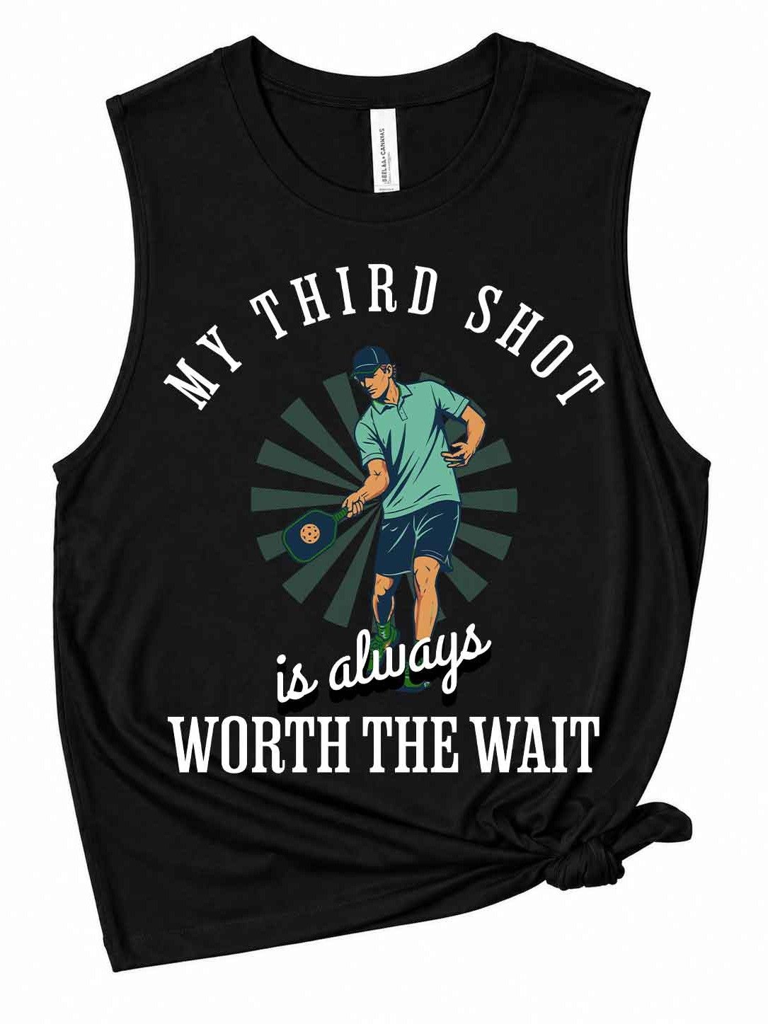 My Third Shot Is Worth the Wait Pickleball Tank Top – Funny Pickleball Tank Top product image (1)
