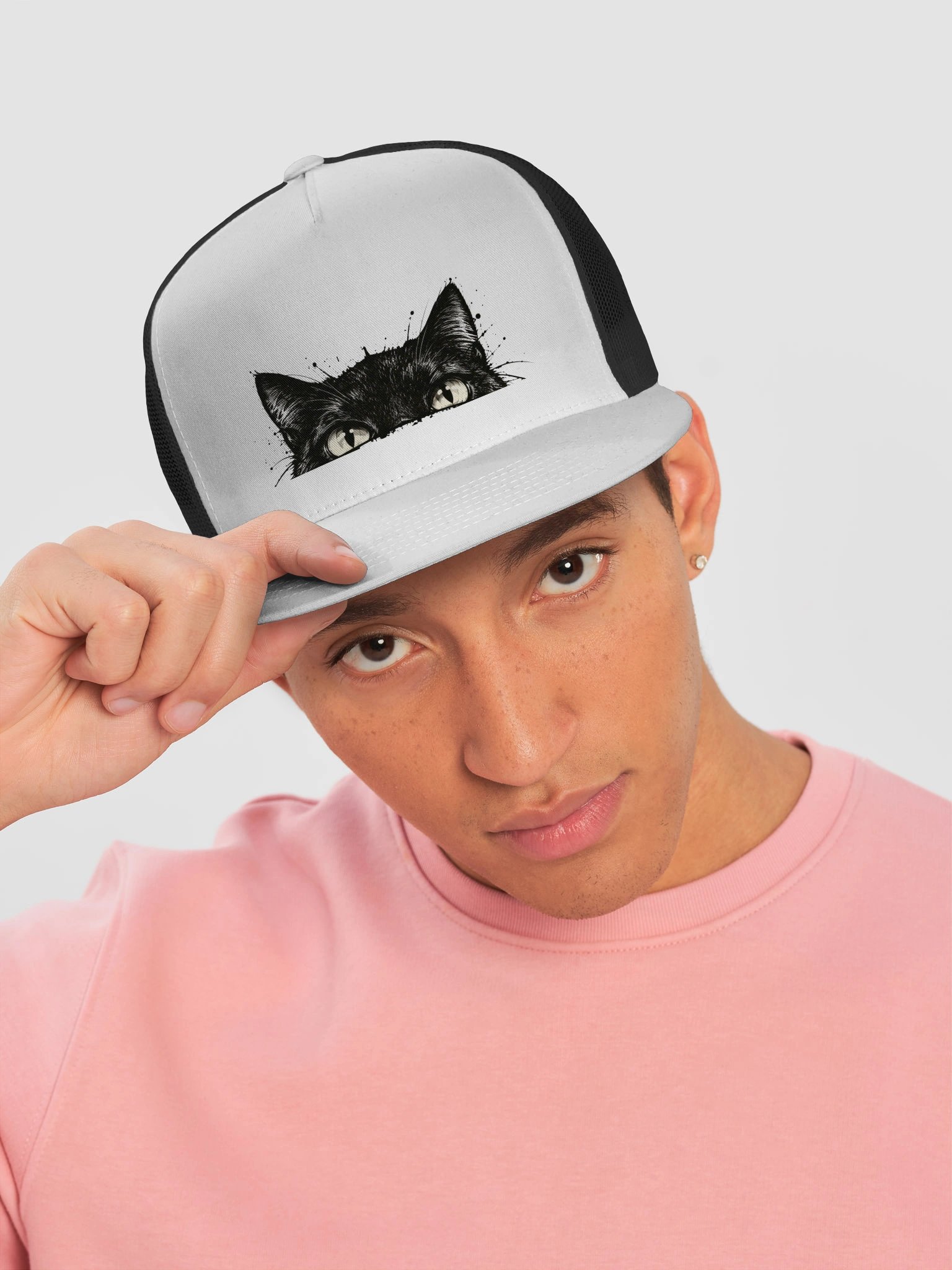 Midnight Cat Trucker Hat product image (32)