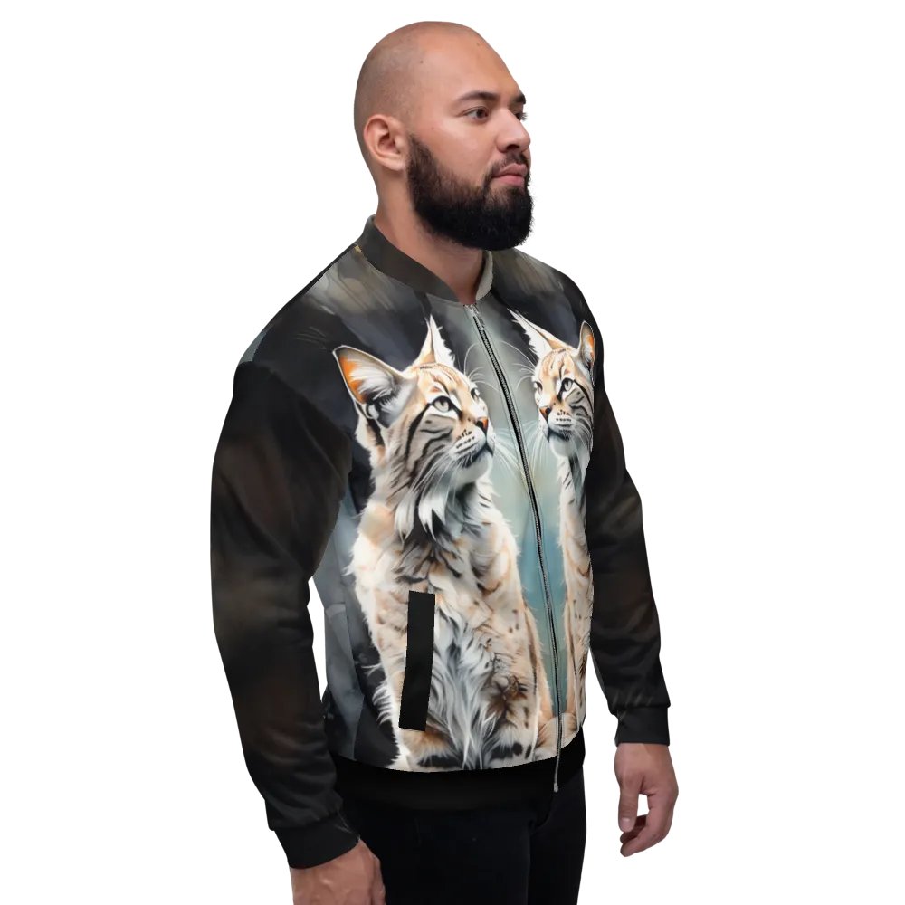 All-Over Print Bomber Jacket by Sublicolor 144/Lynx Big Cat product image (5)