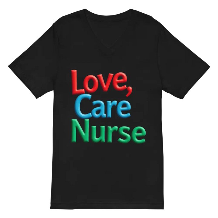 Colorful Nurse Love V-Neck Tee product image (3)