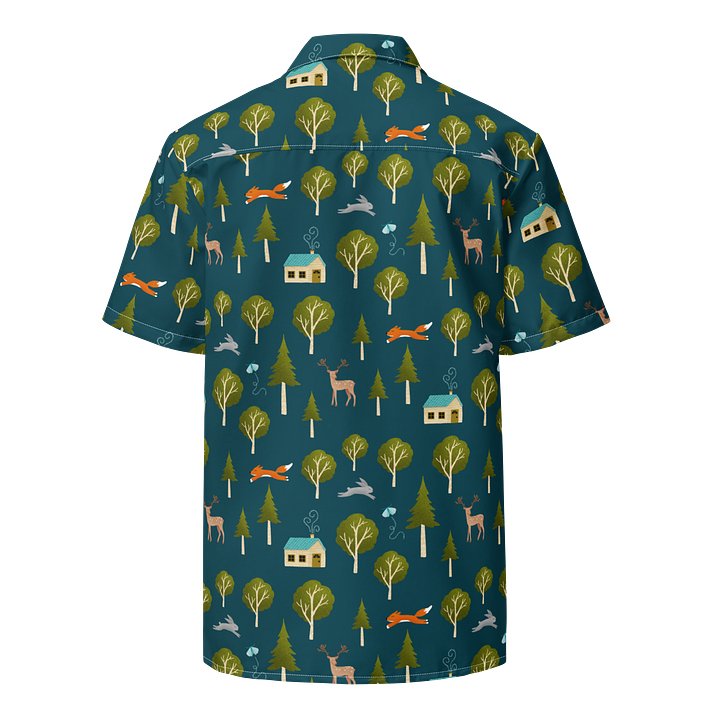 Cozy Cabin and Forest Animals Hawaiian Shirt product image (2)