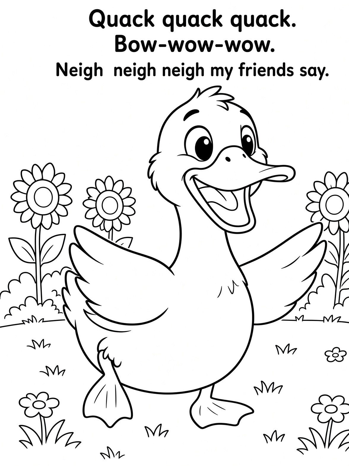 Sing A Rhyme Time 30 Page Farm Animal Cartoon Nursery Rhyme Coloring Page Bundle with Song Lyrics Printed on Each Page | Variety Pack for All Ages | Instant Digital Download | Printable PDF Format product image (4)