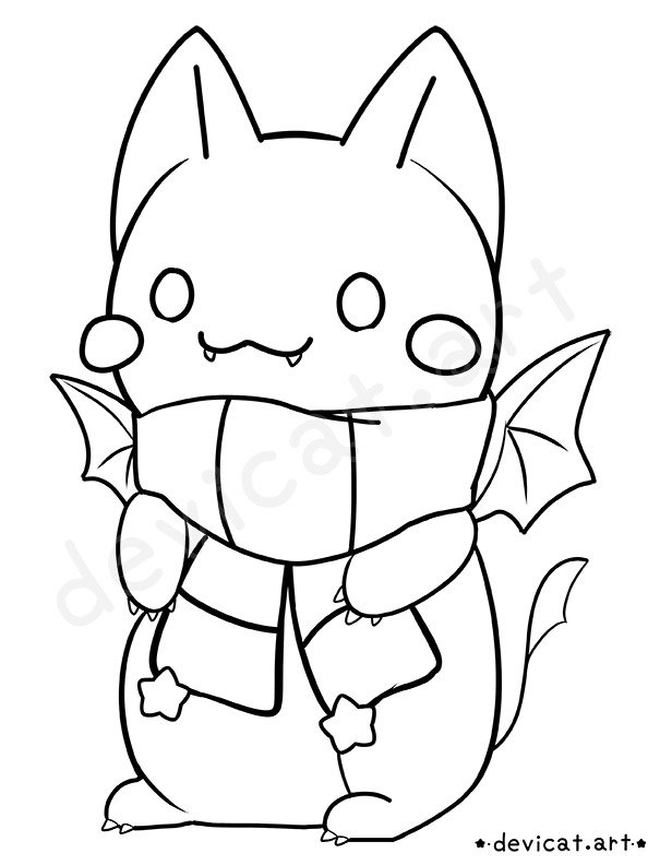 Kiko Bat Cat 2026 Coloring Page product image (1)