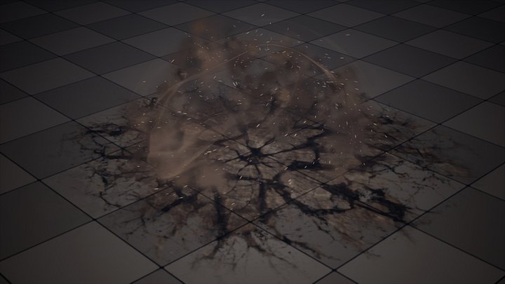 Burst into Dust FX in Unreal Engine 5 Niagara | Download Files product image (1)