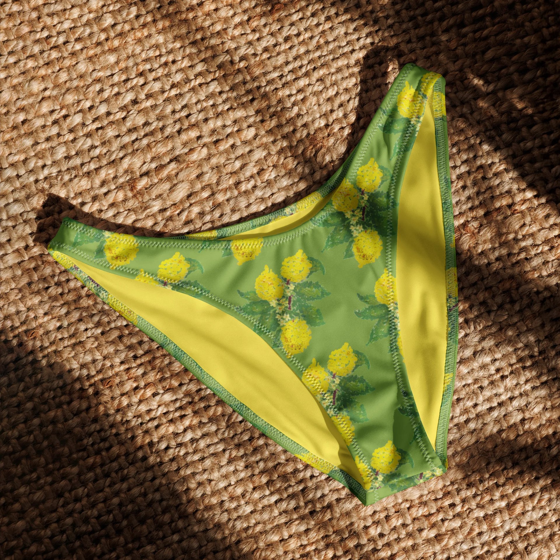 Lemon Love Green Recycled V-Cut Bikini Bottoms product image (6)