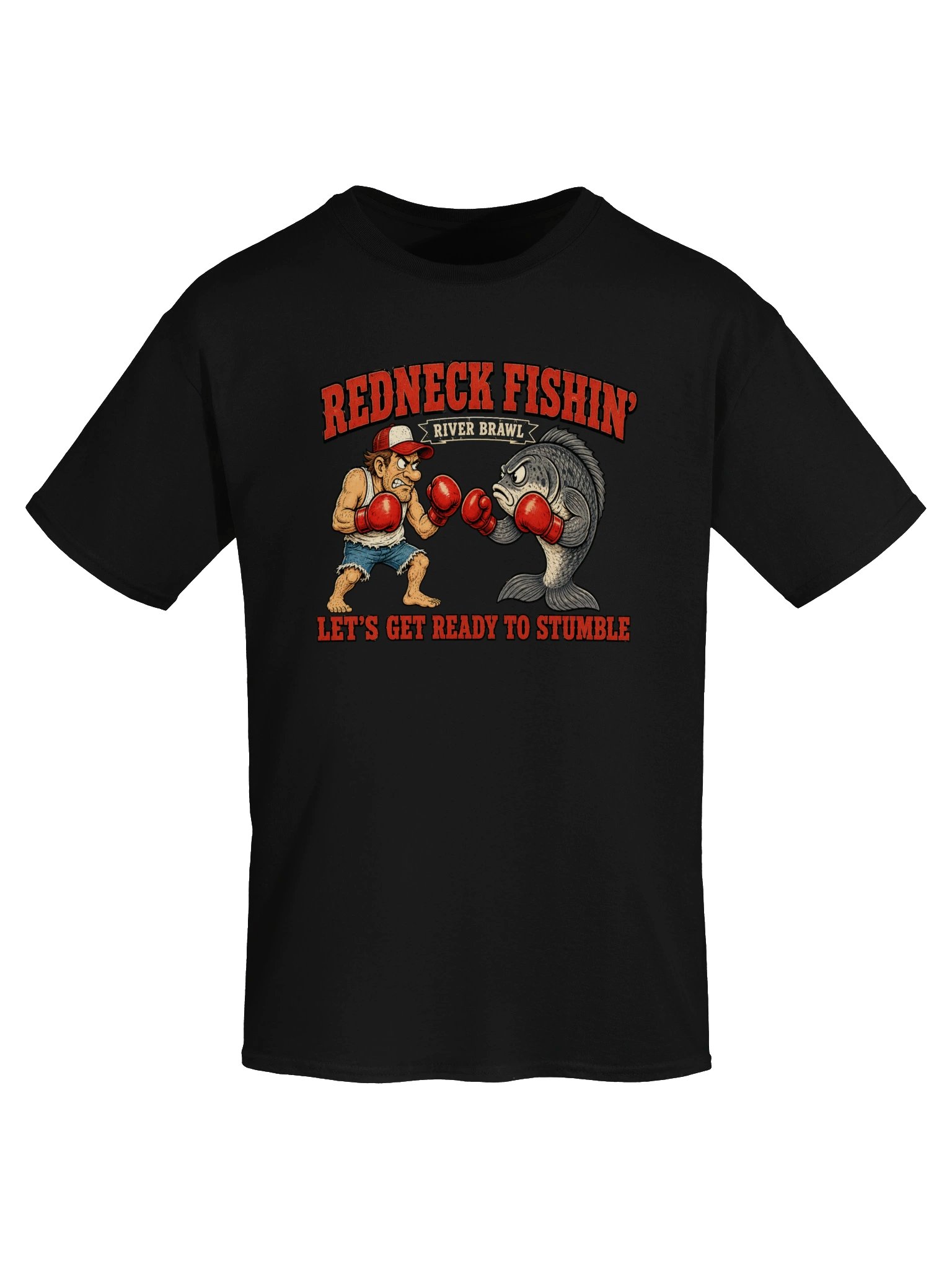 Funny Redneck Fishing Shirt – River Brawl Graphic Tee product image (51)